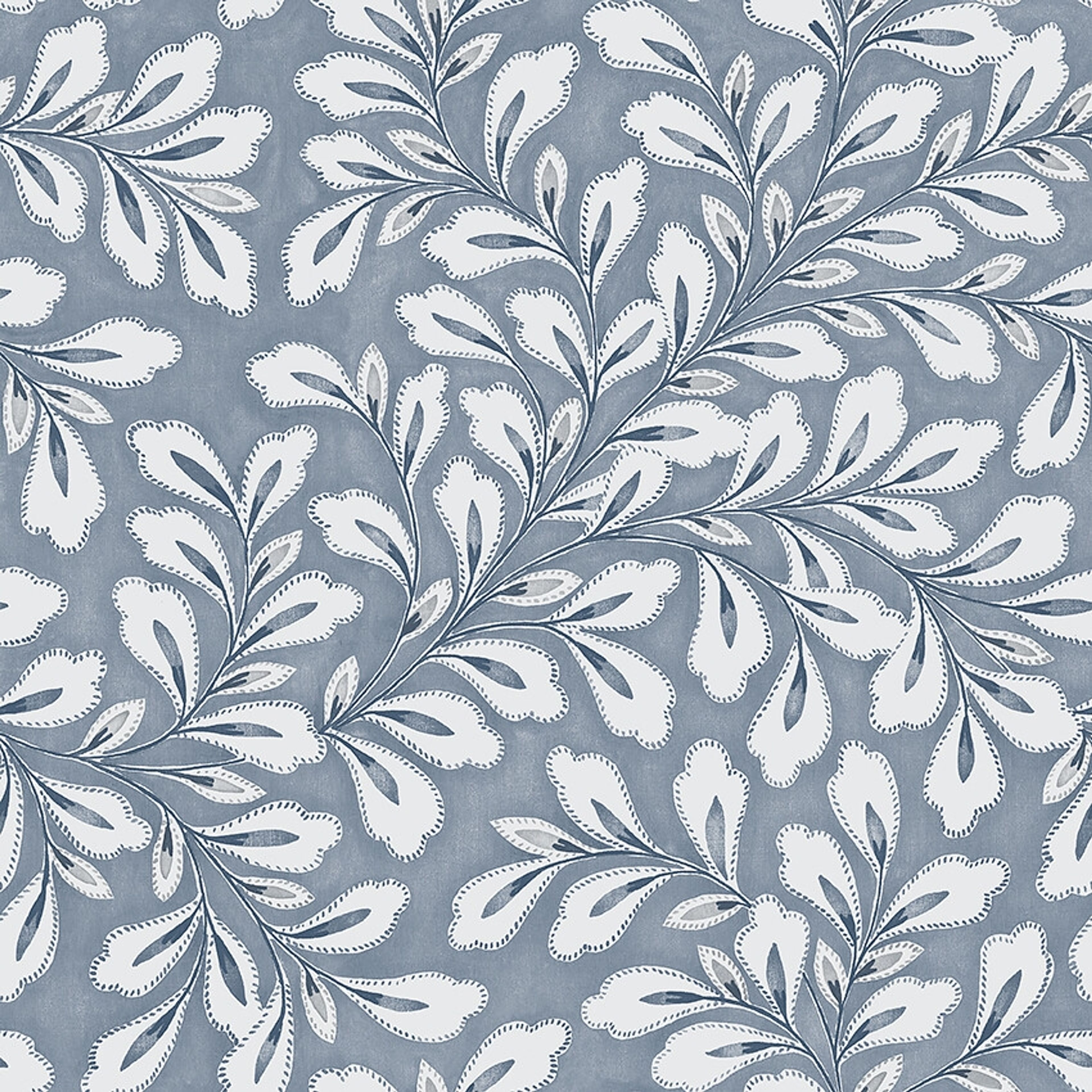 Liv tapet med botaniskt mönster i blå. Från kollektionen melodi. Nonwoven-material med rak passning. Passar i vardagsrum, matsal och arbetsrum.