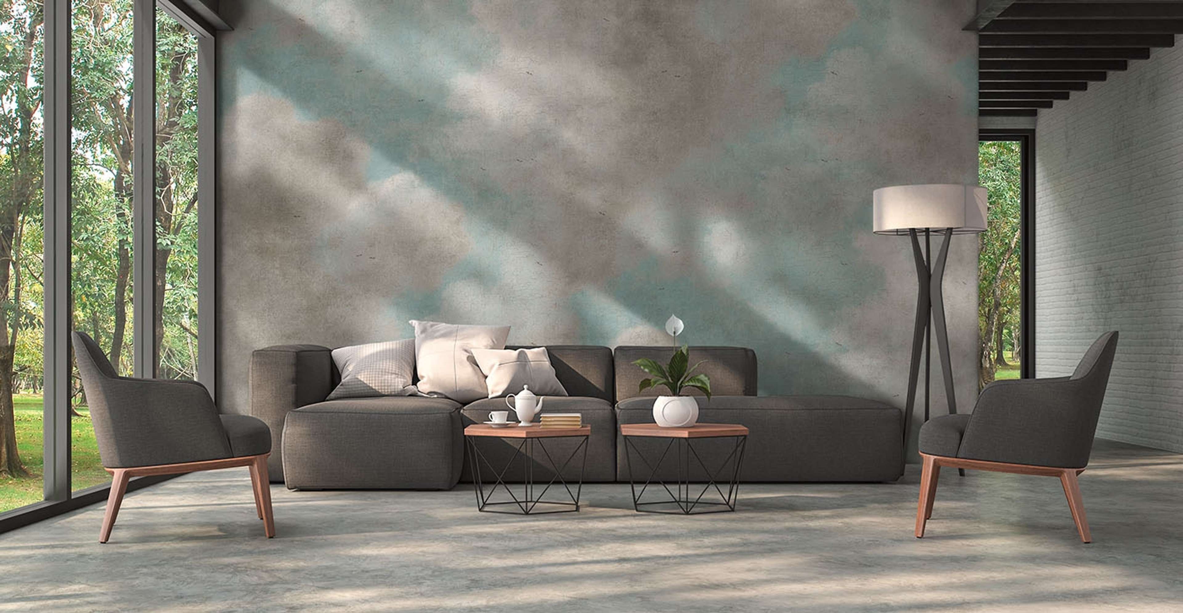 Cloud Paintning, digitaltapet i blå tapet med digitalfoto mönster i blå. Från kollektionen history of art. Nonwoven-material med fri passning. Passar i vardagsrum och matsal.