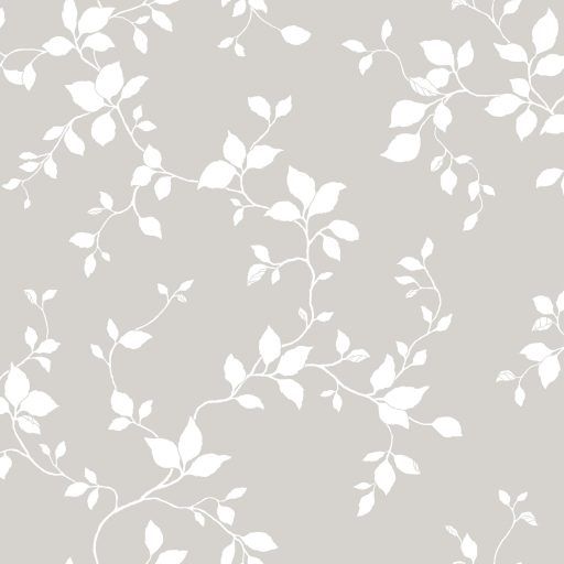 Björk, Grå tapet från duro med botaniskt mönster i grå. Från kollektionen Natur. Nonwoven-material med förskjuten passning. Country, city-stil.
