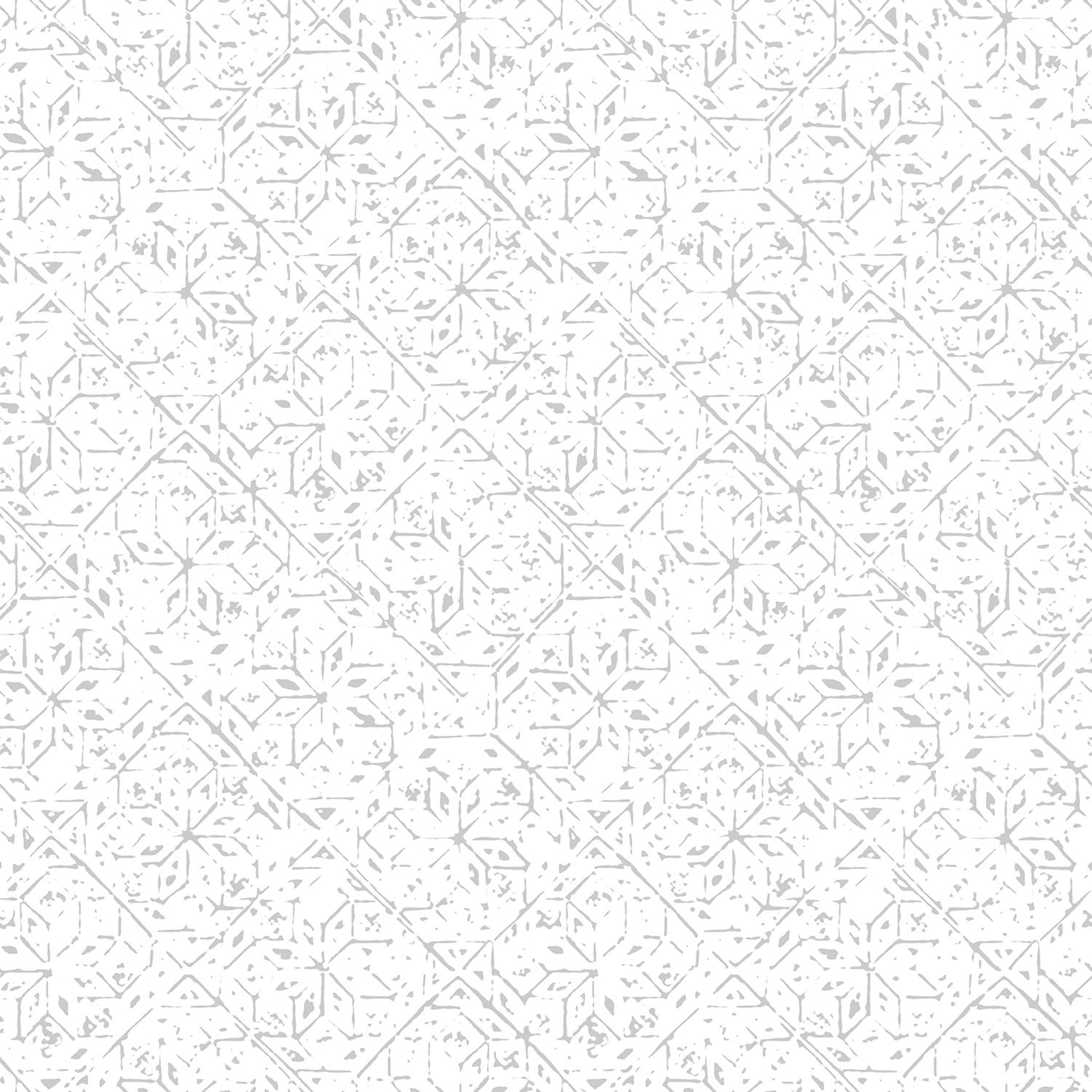 Tangier Tile tapet i vit tapet med grafiskt mönster i vit. Från kollektionen bazaar. Nonwoven-material med rak passning. Passar i vardagsrum och matsal.
