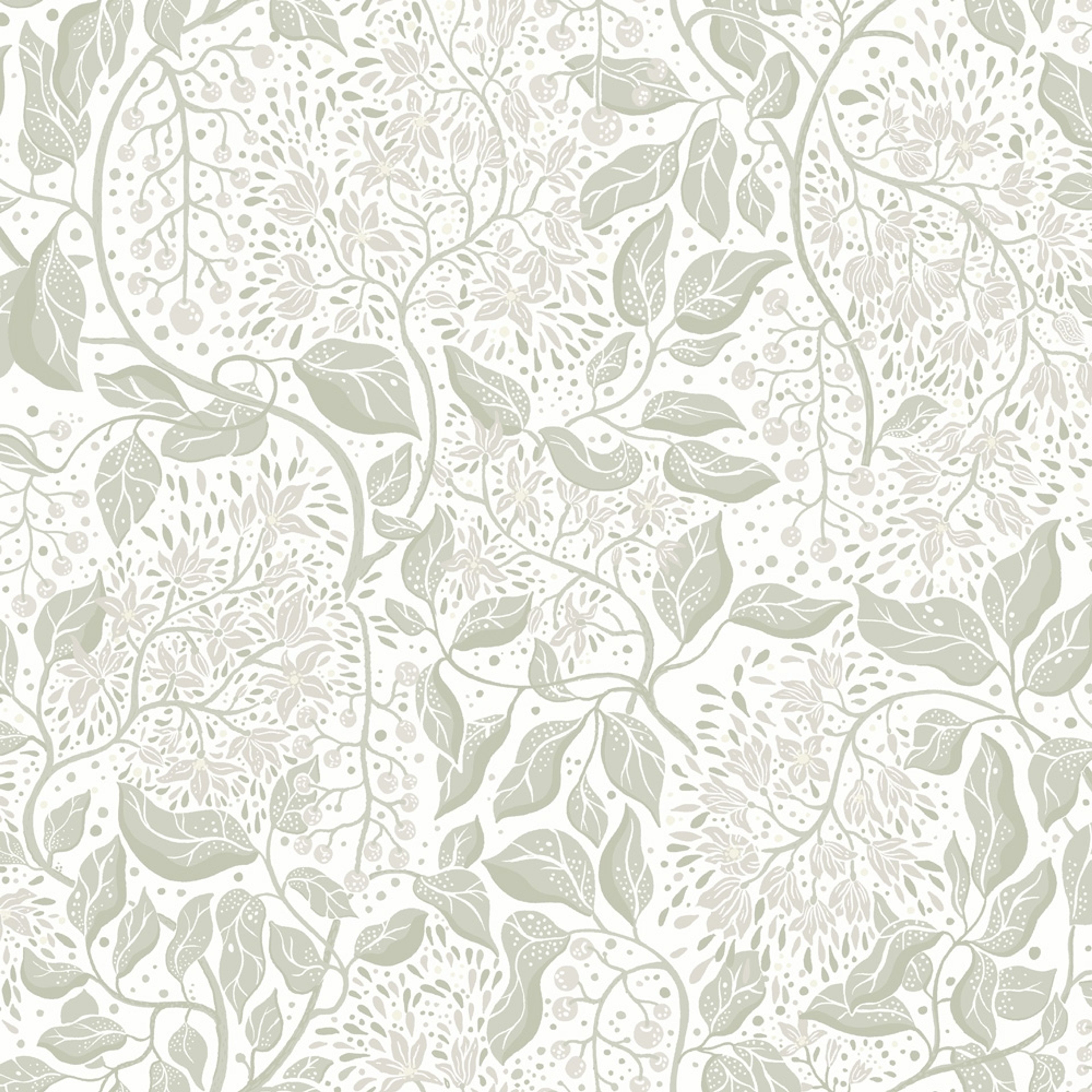 Turi tapet med blommigt mönster i vit. Från kollektionen Fägring. Nonwoven-material med förskjuten passning.