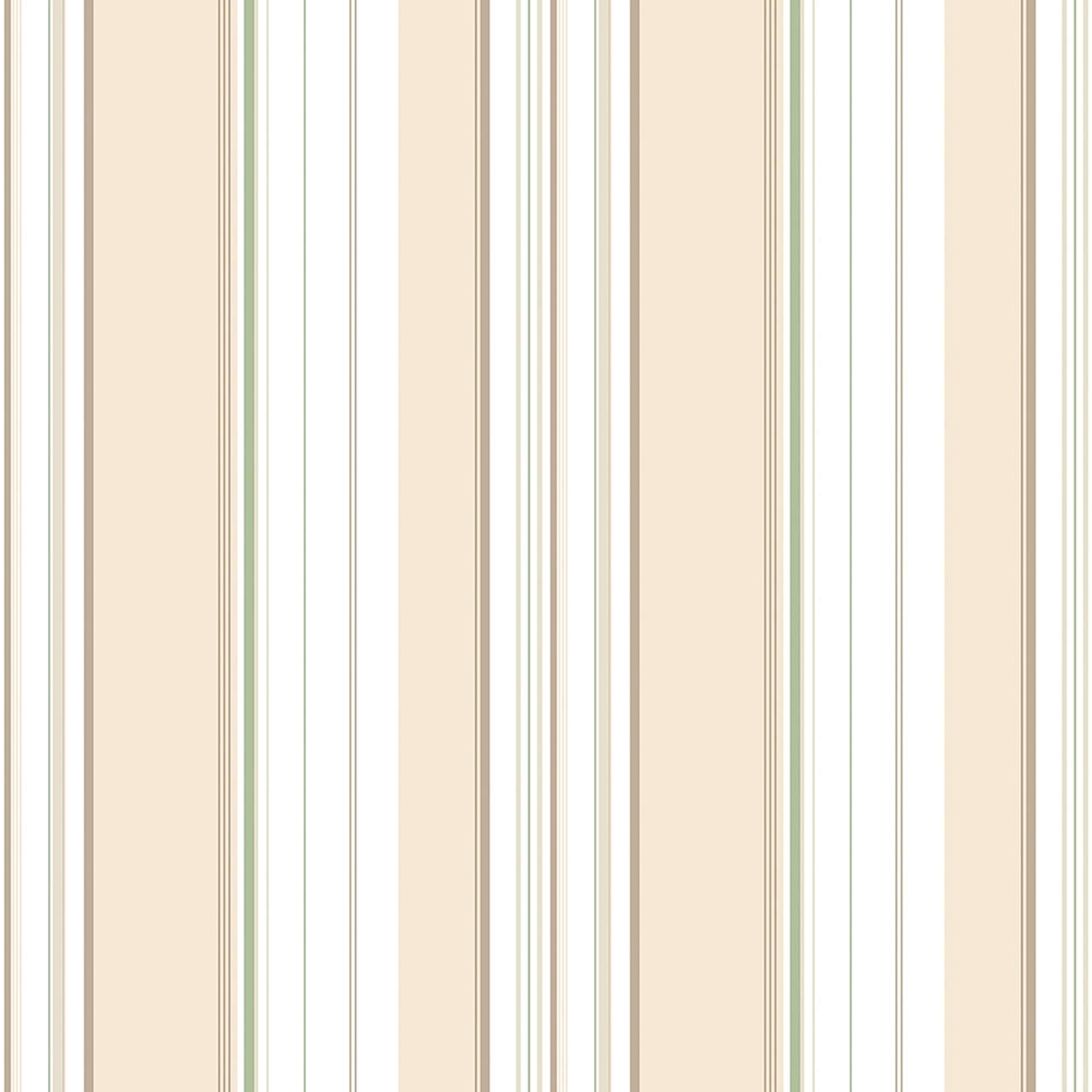 Multi Stripe tapet med randigt mönster i grön och beige. Från kollektionen Just Kitchens. Nonwoven-material.