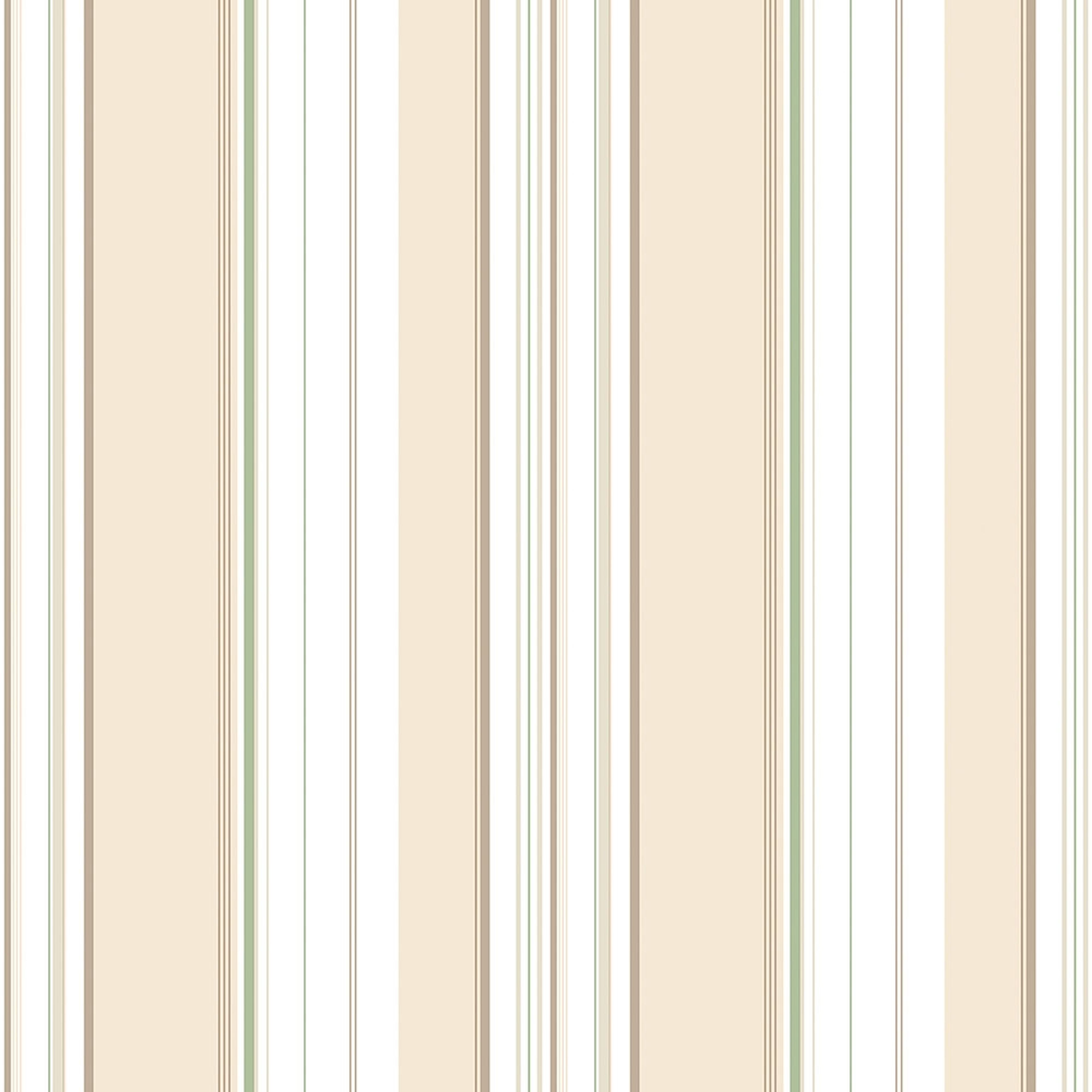 Multi Stripe tapet med randigt mönster i grön och beige. Från kollektionen Just Kitchens. Nonwoven-material.