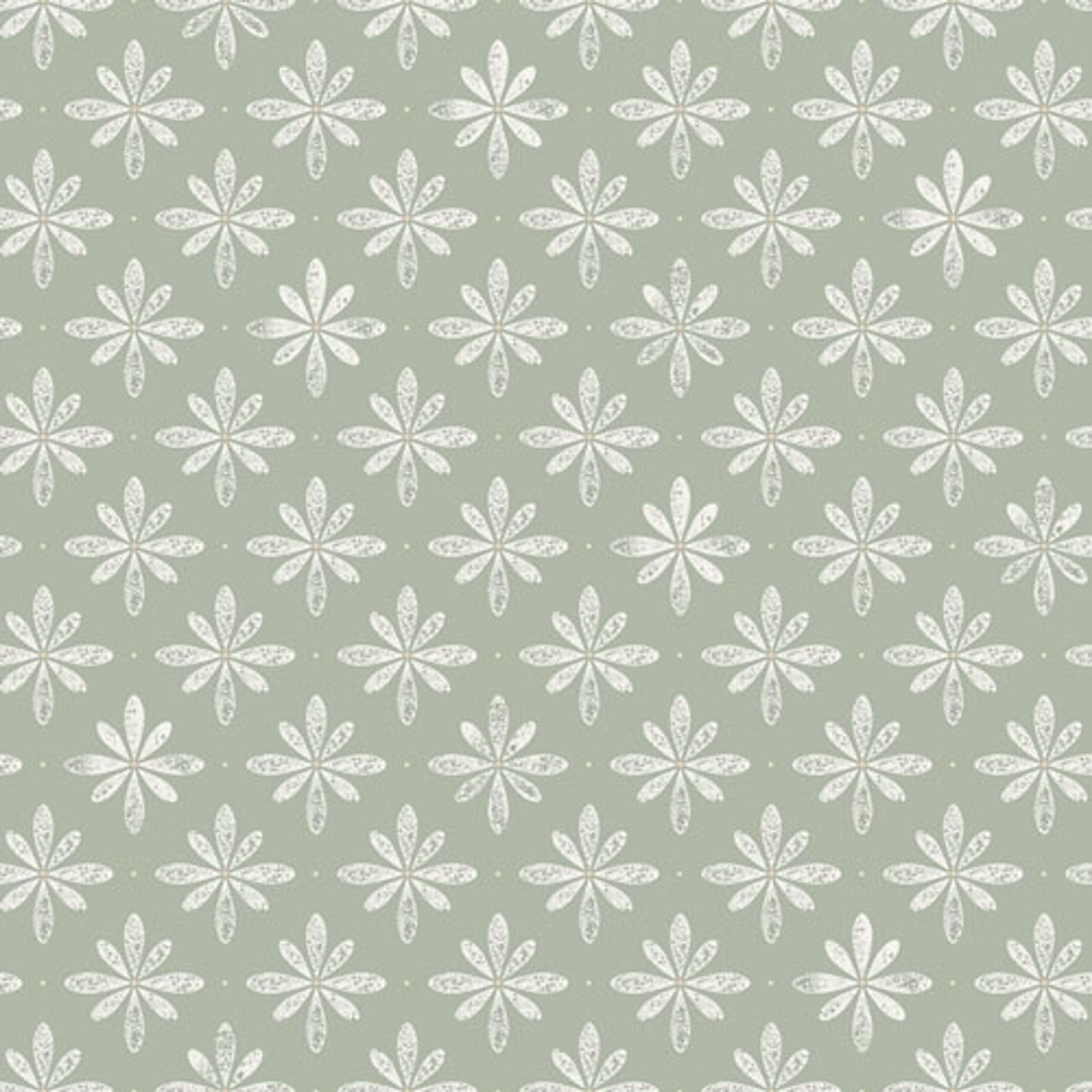 Flora tapet från Midbec med blommigt mönster i grå. Från kollektionen Havsblick. Nonwoven-material med rak passning.