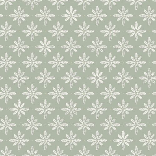 Flora tapet från Midbec med blommigt mönster i grå. Från kollektionen Havsblick. Nonwoven-material med rak passning.
