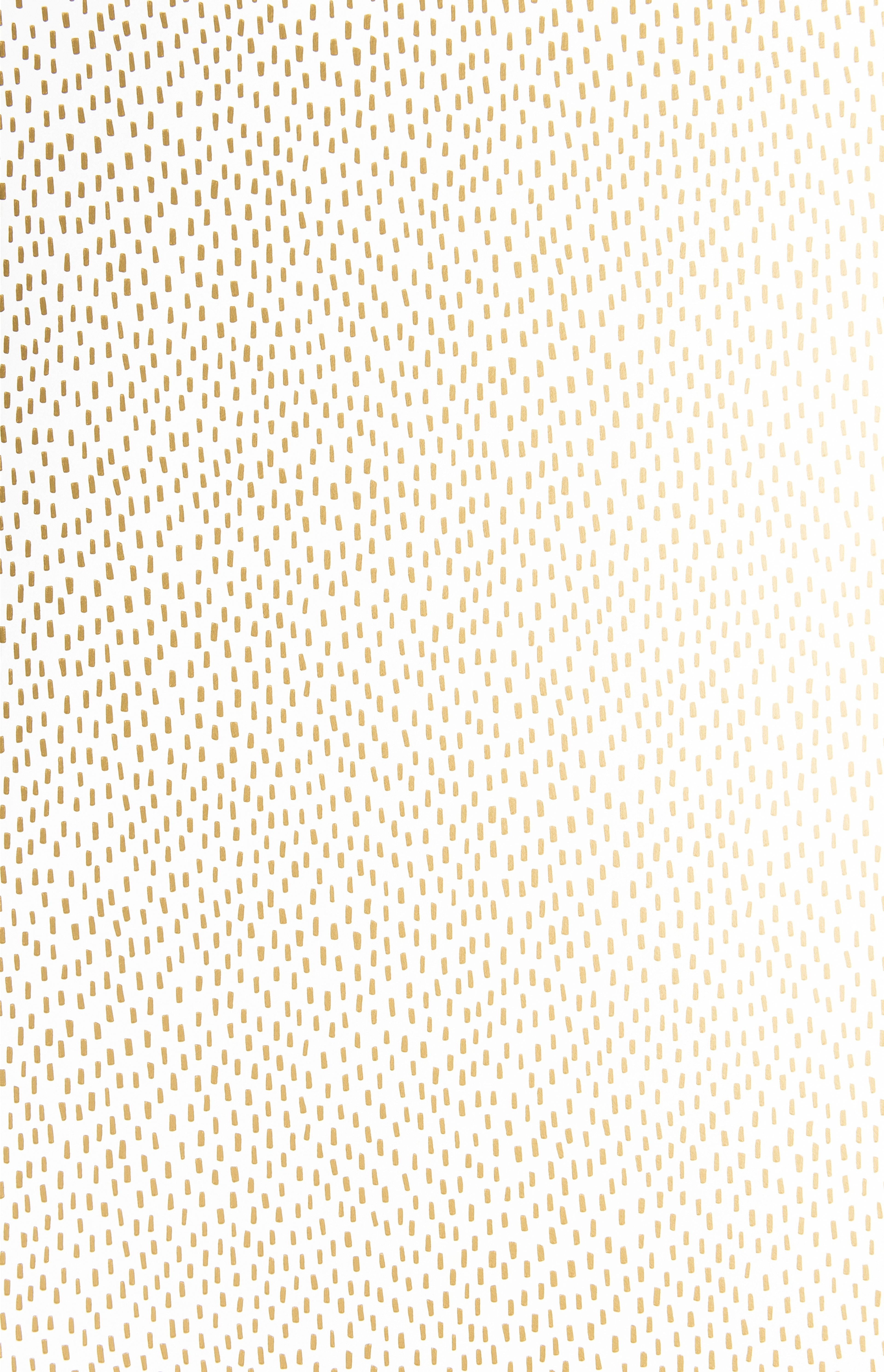 Mono tapet från Midbec med grafiskt mönster i vit och guld. Från kollektionen Seven Sisters. Nonwoven-material med förskjuten passning.
