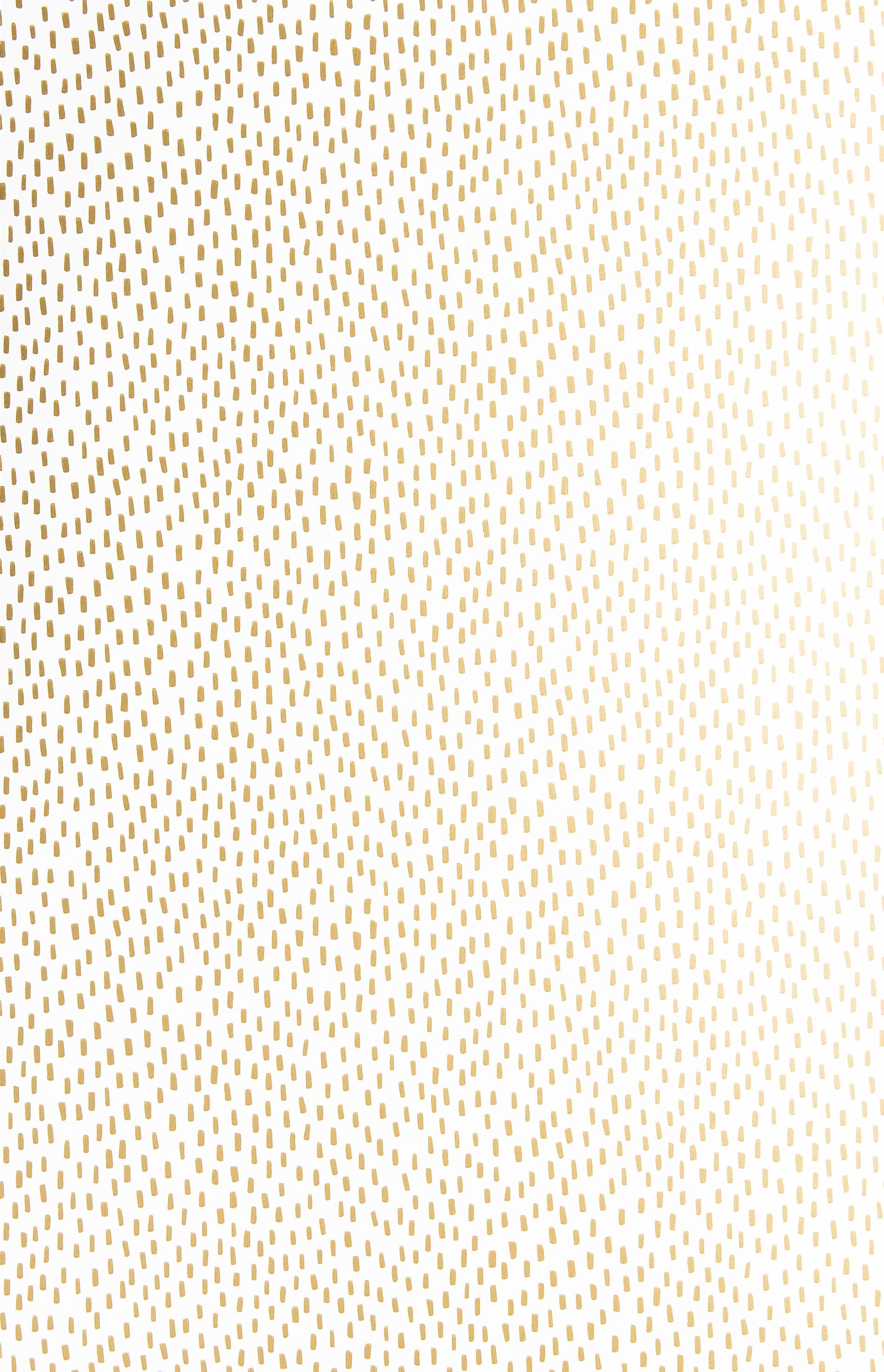 Mono tapet från Midbec med grafiskt mönster i vit och guld. Från kollektionen Seven Sisters. Nonwoven-material med förskjuten passning.