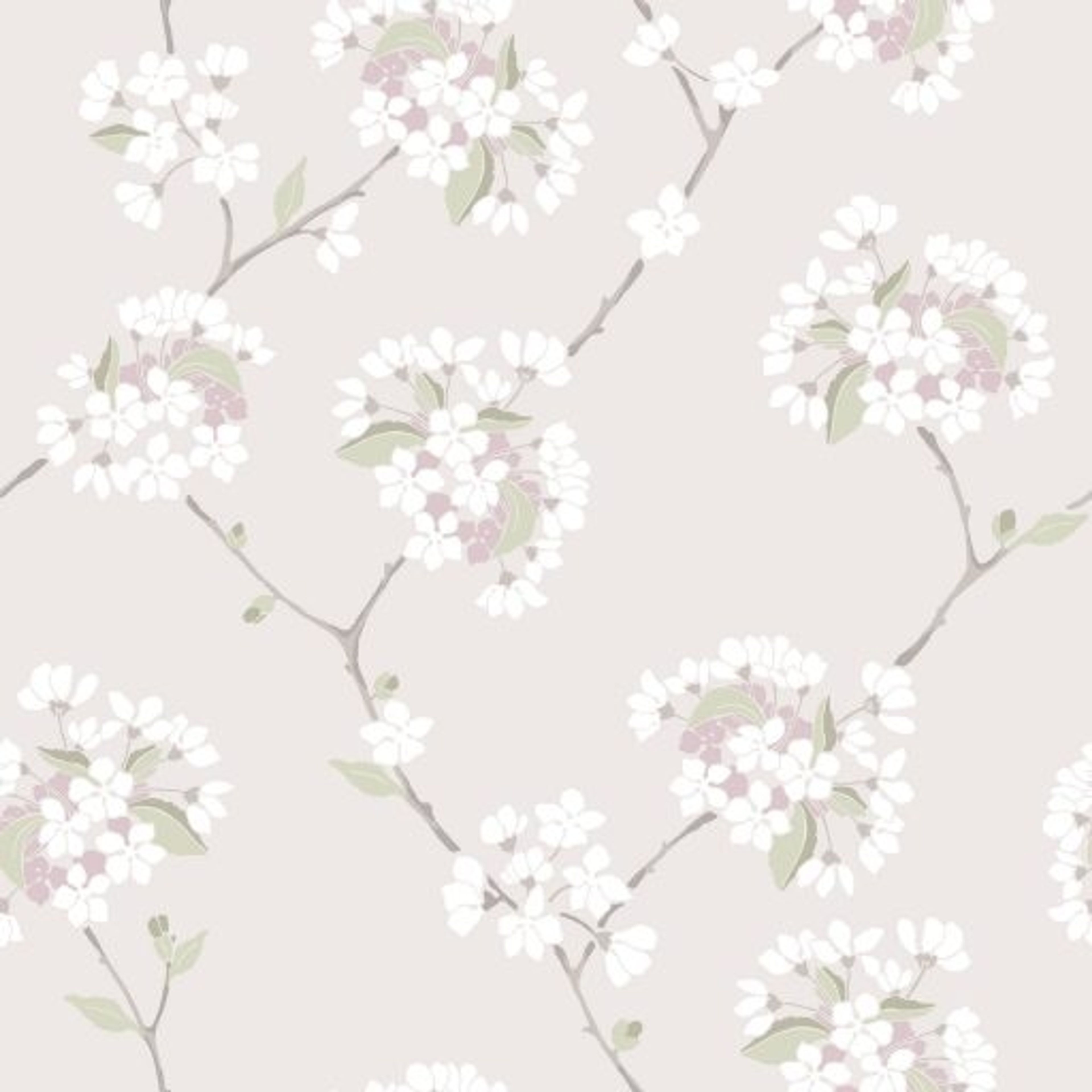 Körsbär, Beige tapet från duro med blommigt mönster i beige. Från kollektionen Natur. Nonwoven-material med rak passning. Country-stil.