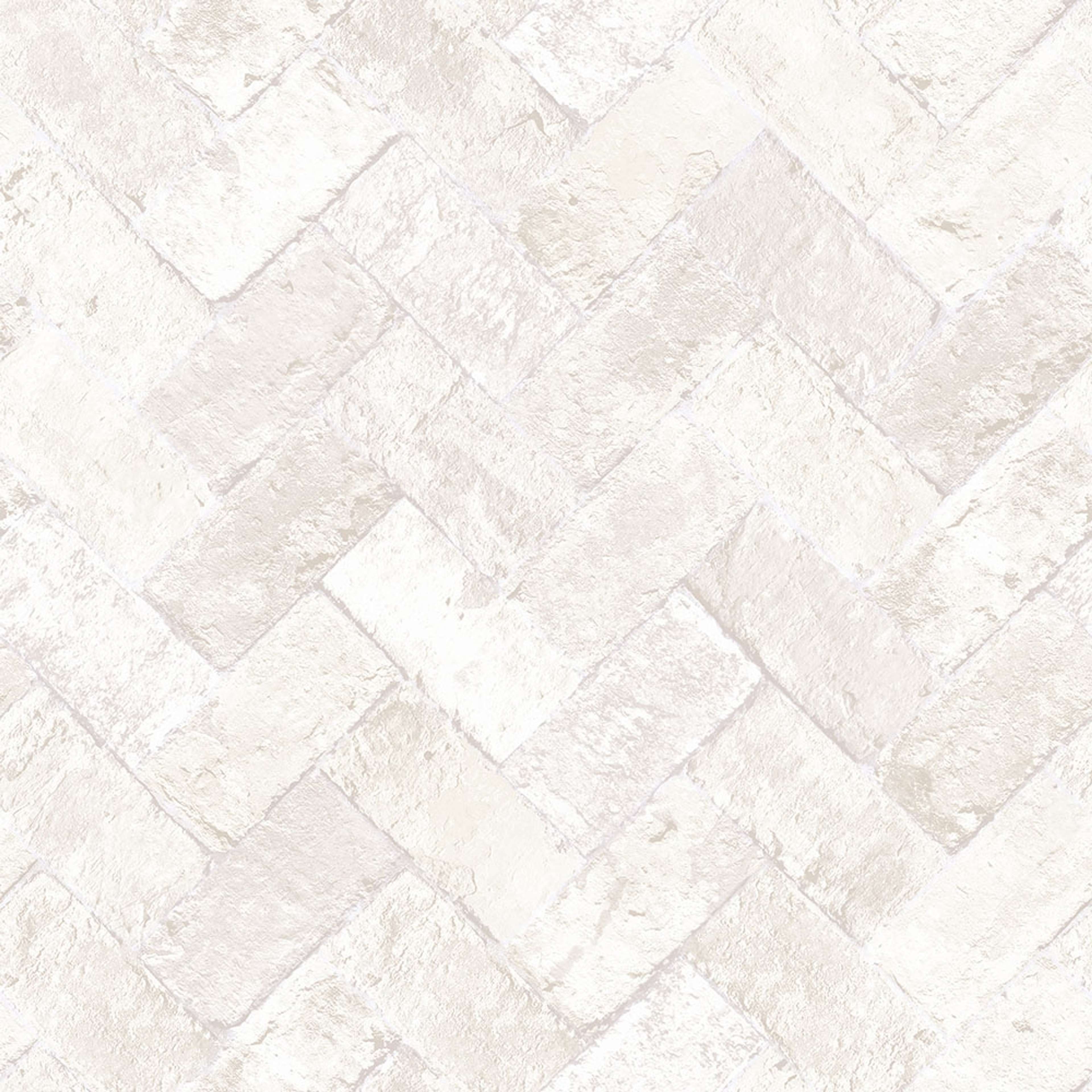 Herringbone Brick tapet i beige. Från kollektionen Just Kitchens. Nonwoven-material med rak passning.