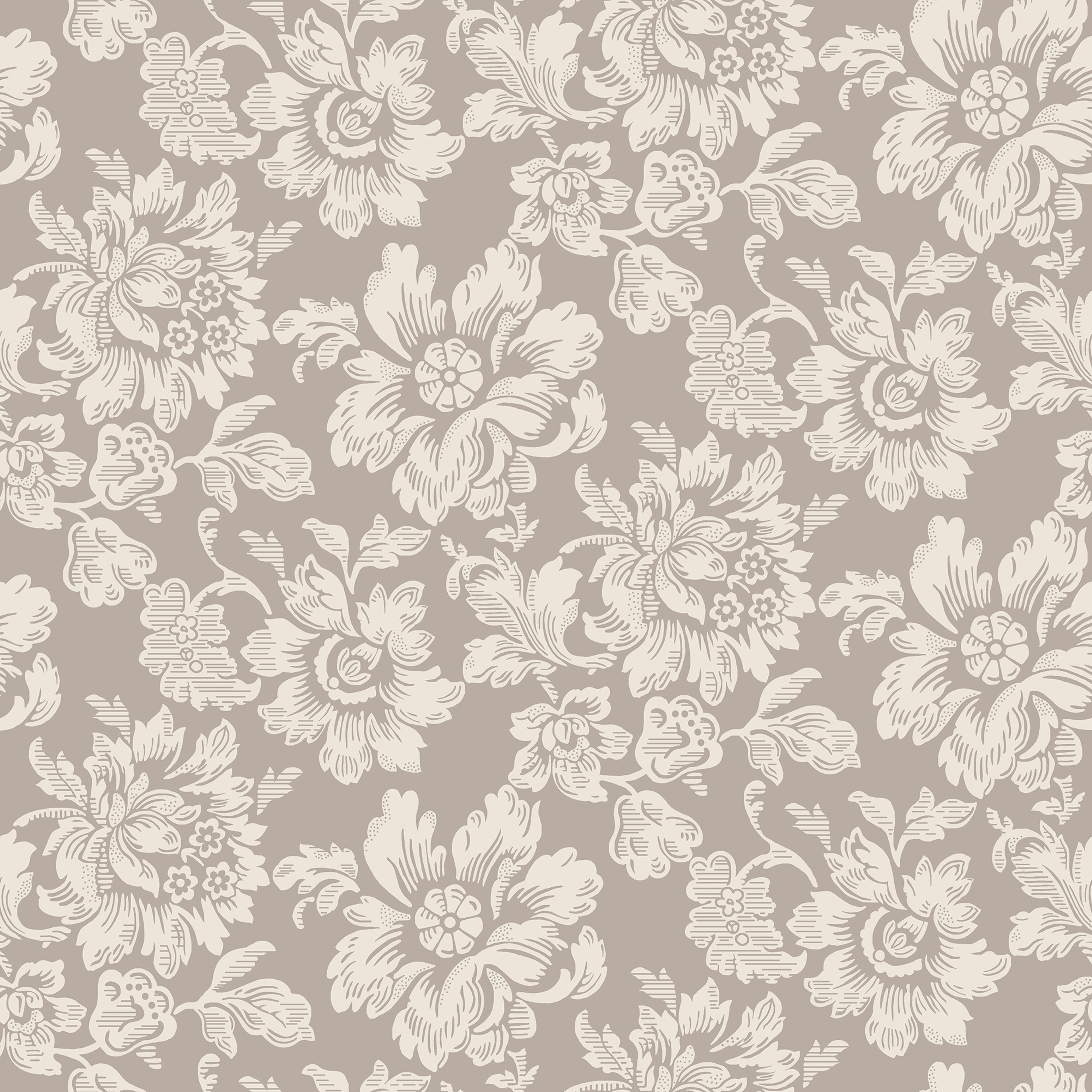 Högstatorpet, Beige tapet från duro med botaniskt mönster i beige. Från kollektionen Gammalsvenska QuickUp. Nonwoven-material med rak passning.