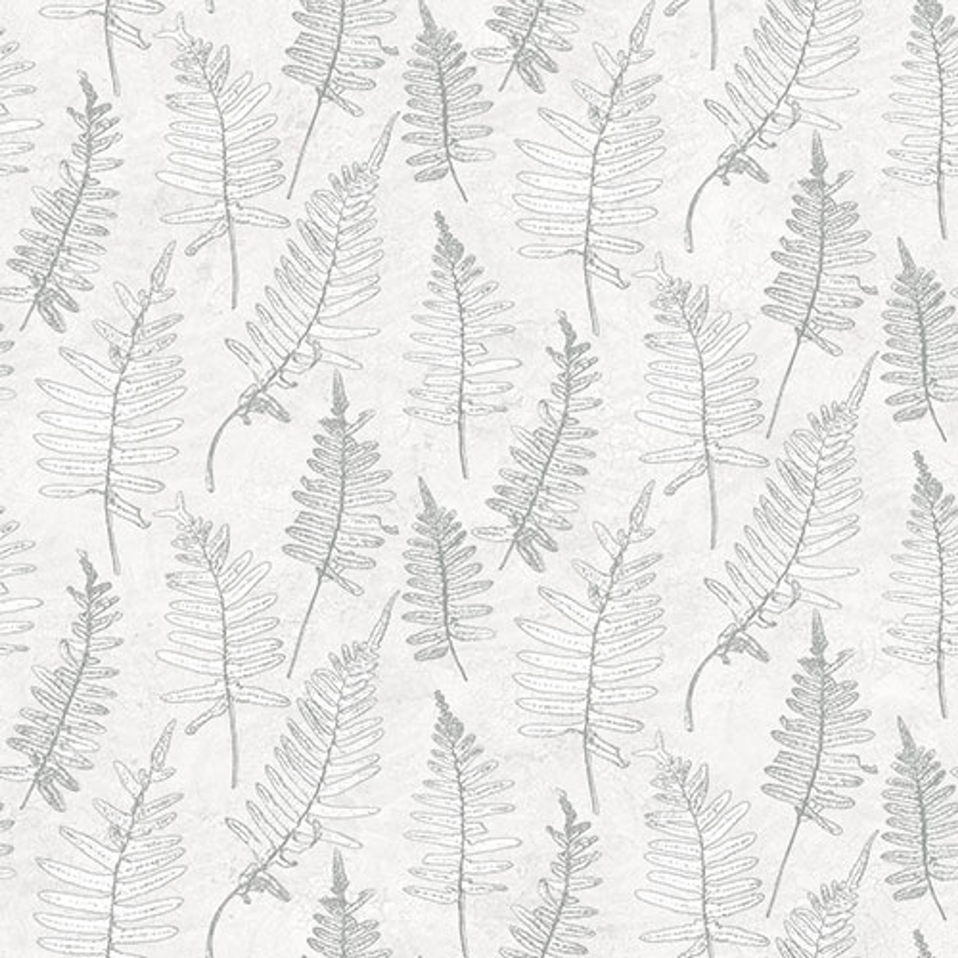 Stensöta tapet med botaniskt mönster i grå. Från kollektionen skogsgläntan. Nonwoven-material med rak passning. Passar i vardagsrum, sovrum och matsal.