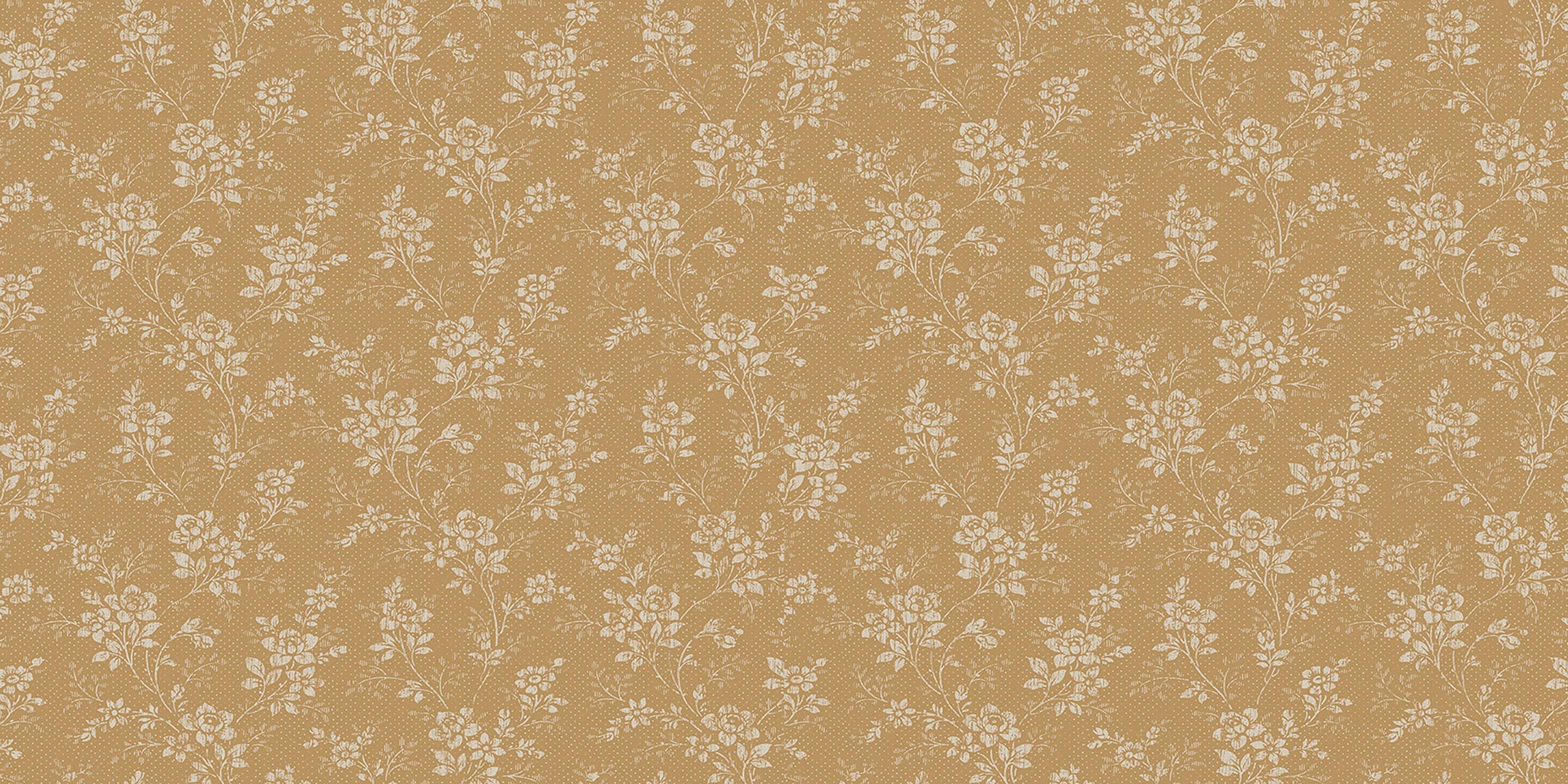 Hip Rose tapet från Boråstapeter med blommigt mönster i gul. Från kollektionen Woodland. Nonwoven-material med förskjuten passning.