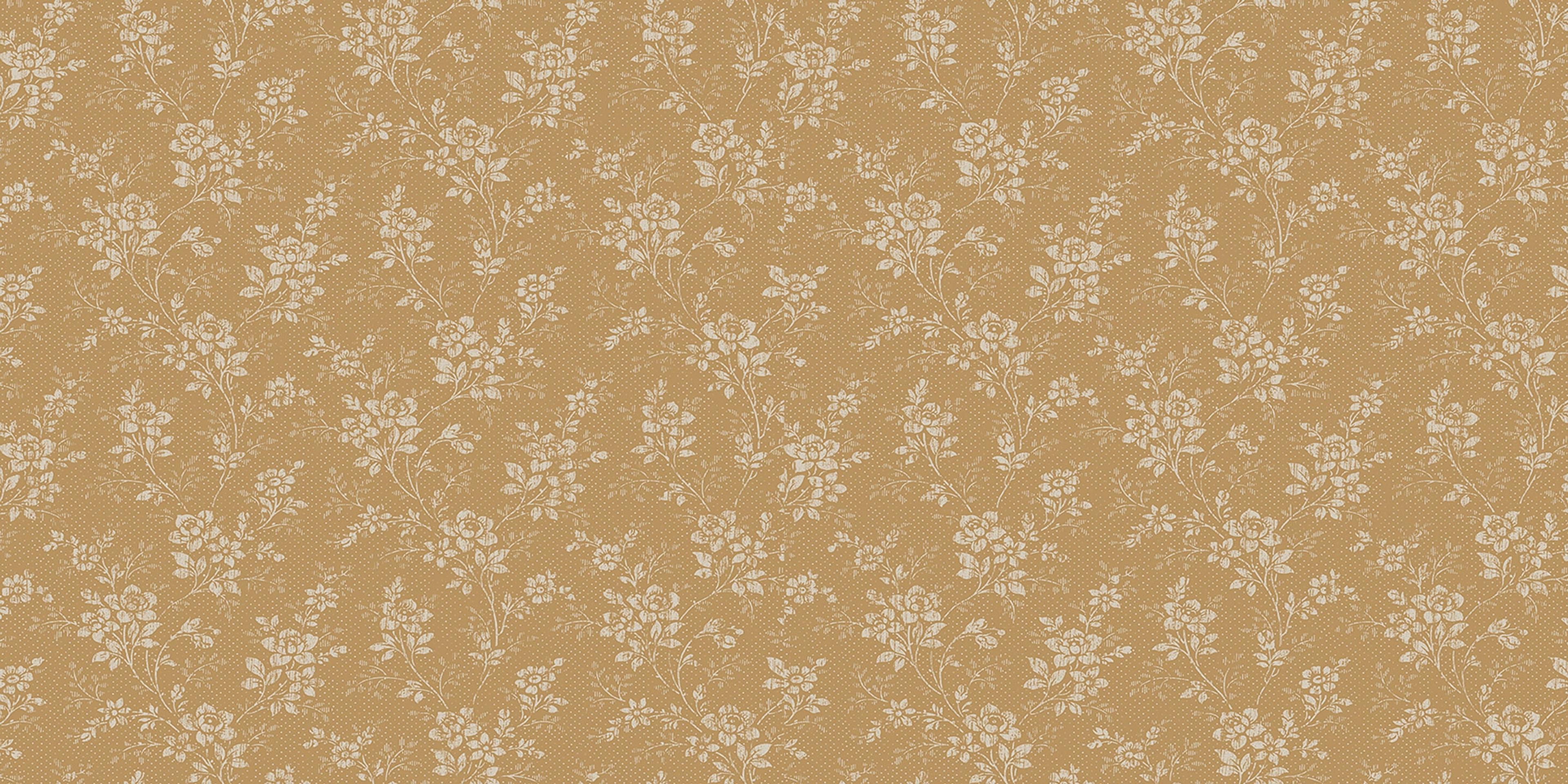 Hip Rose tapet från Boråstapeter med blommigt mönster i gul. Från kollektionen Woodland. Nonwoven-material med förskjuten passning.