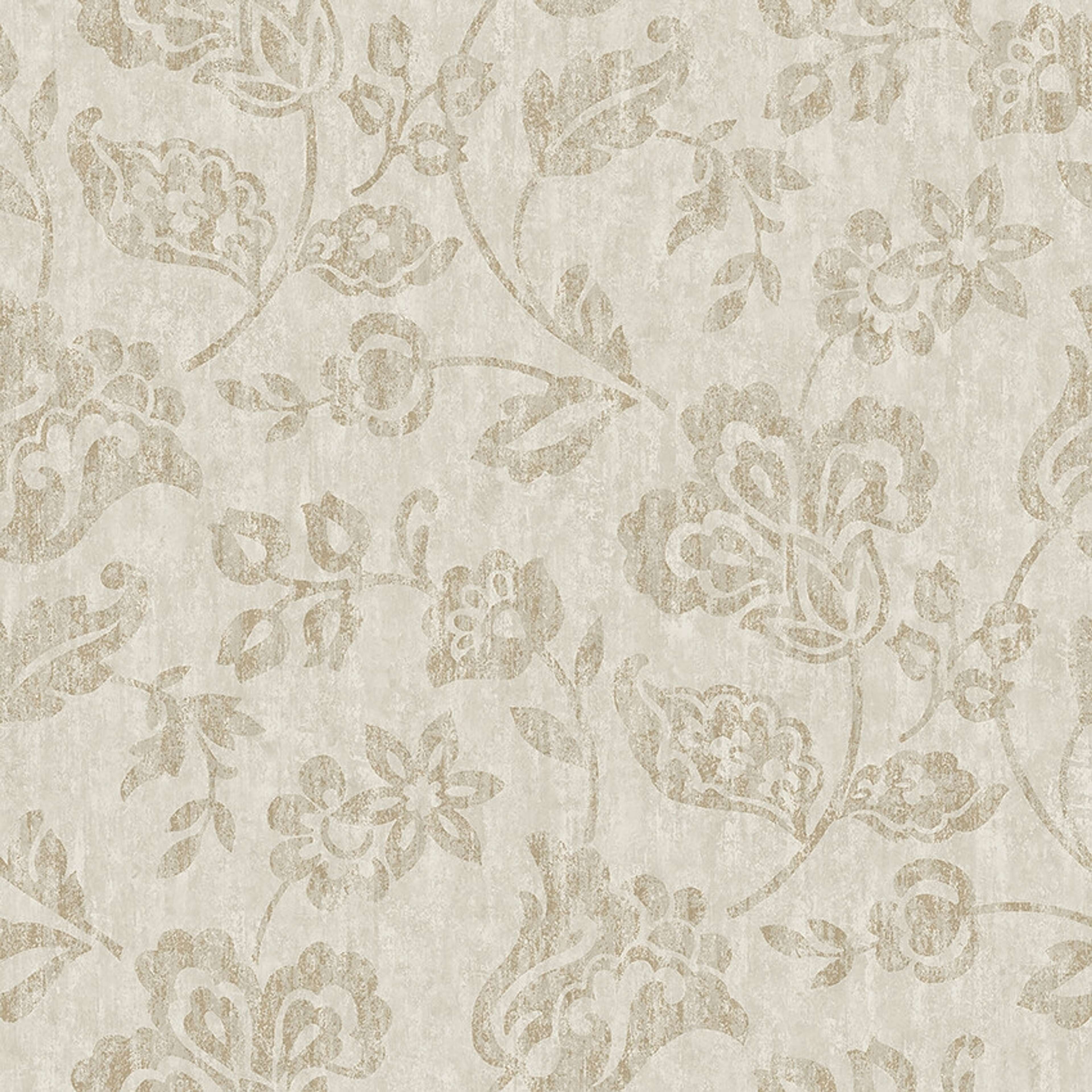 Cornelia 38740, tapet tapet med blommigt mönster i cream. Från kollektionen Borosan Hem. Nonwoven-material med rak passning.