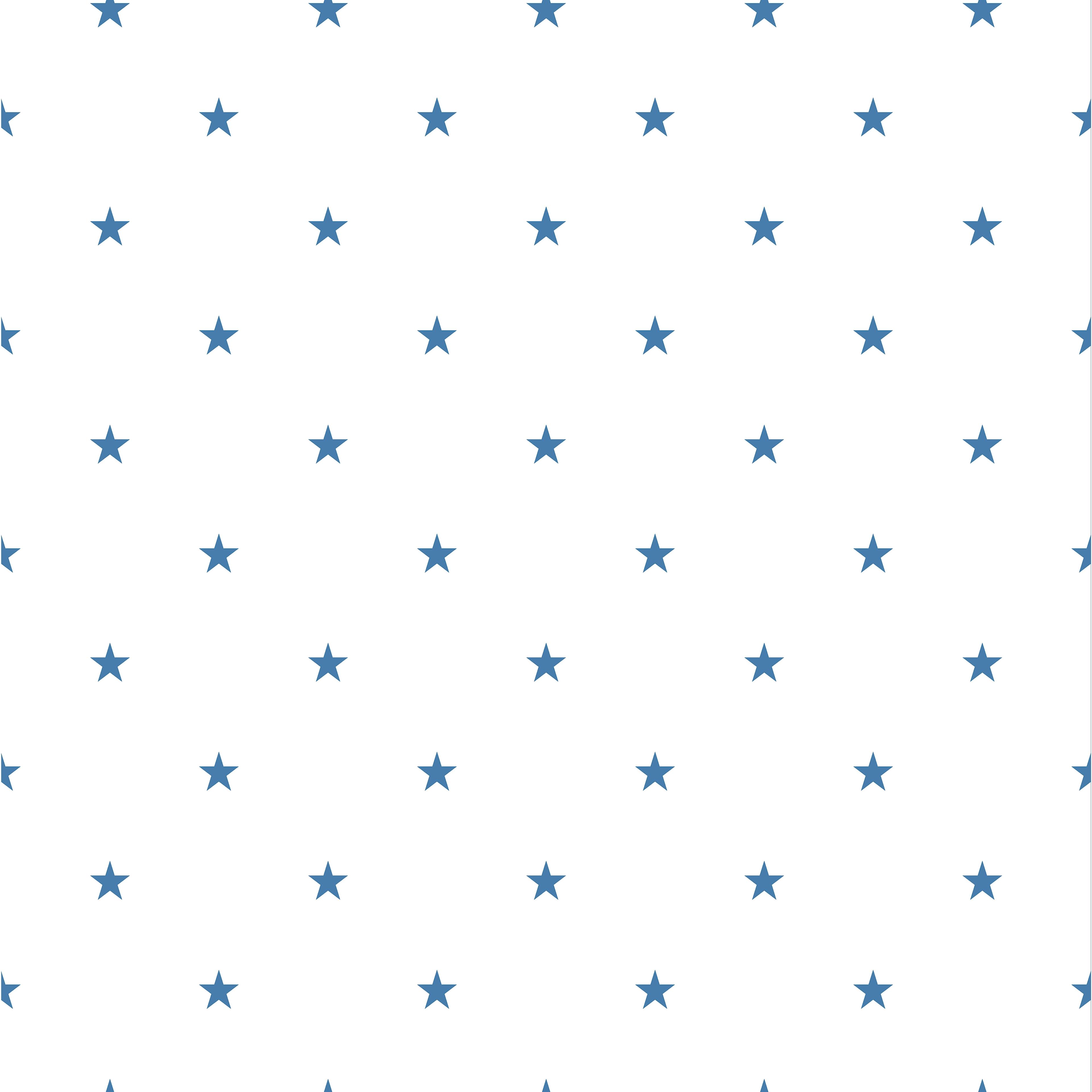 Star, blå tapet från duro med geometriskt mönster i blå. Från kollektionen Duro 1900. Nonwoven-material med rak mönsterpassning.