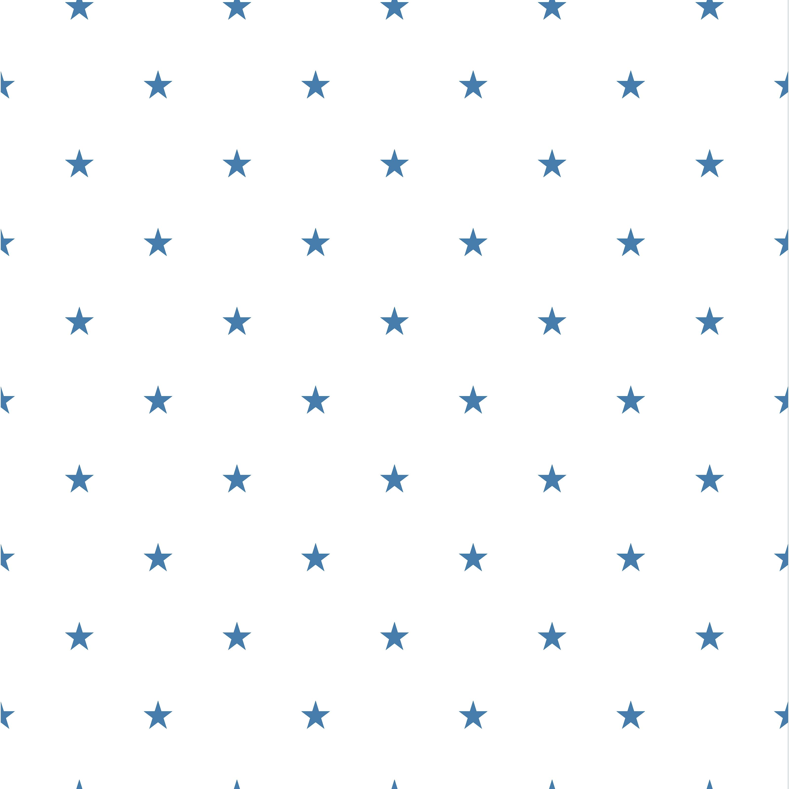 Star, blå tapet från duro med geometriskt mönster i blå. Från kollektionen Duro 1900. Nonwoven-material med rak mönsterpassning.