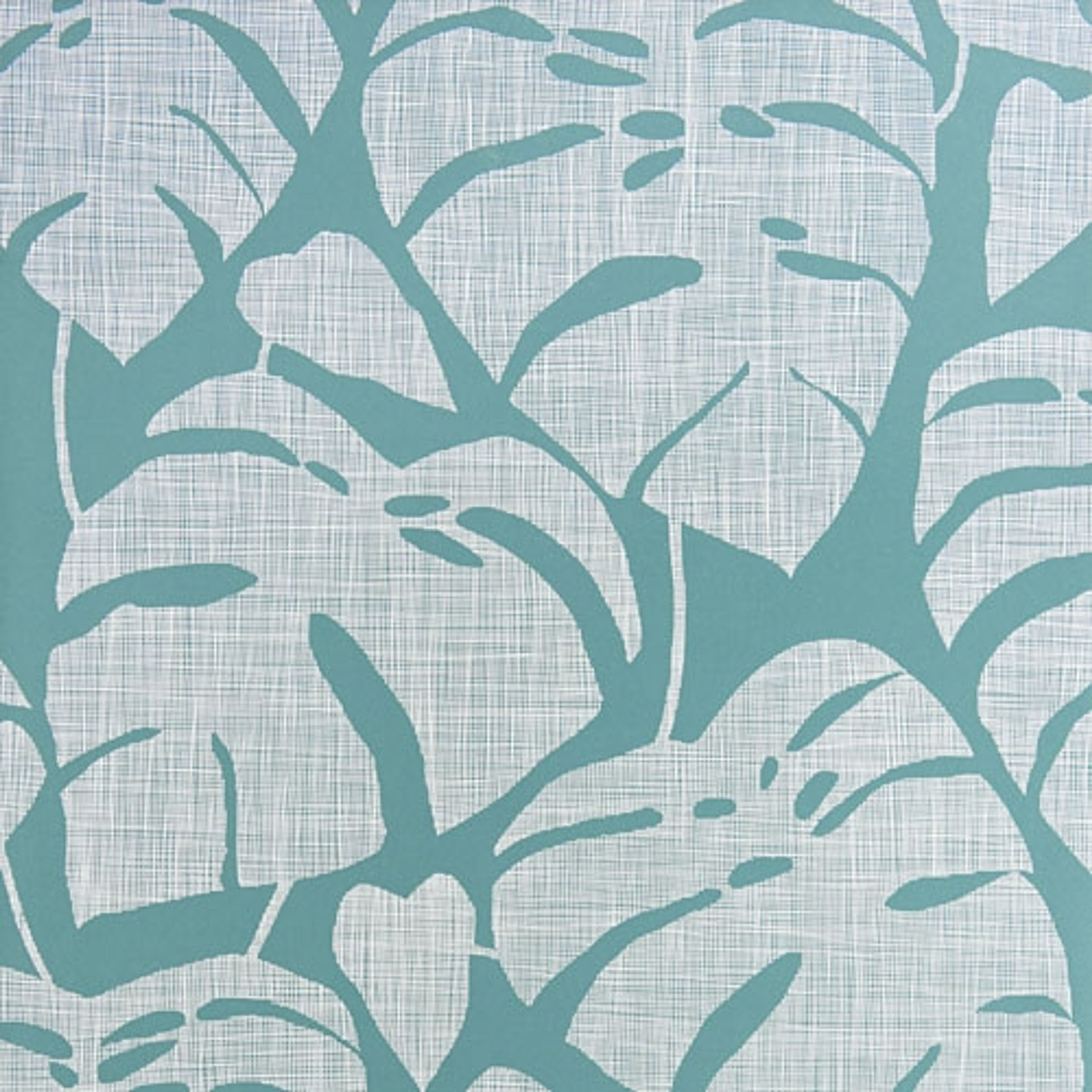 Guatemala tapet med botaniskt mönster i turkos. Från kollektionen signature. Nonwoven-material med rak passning.