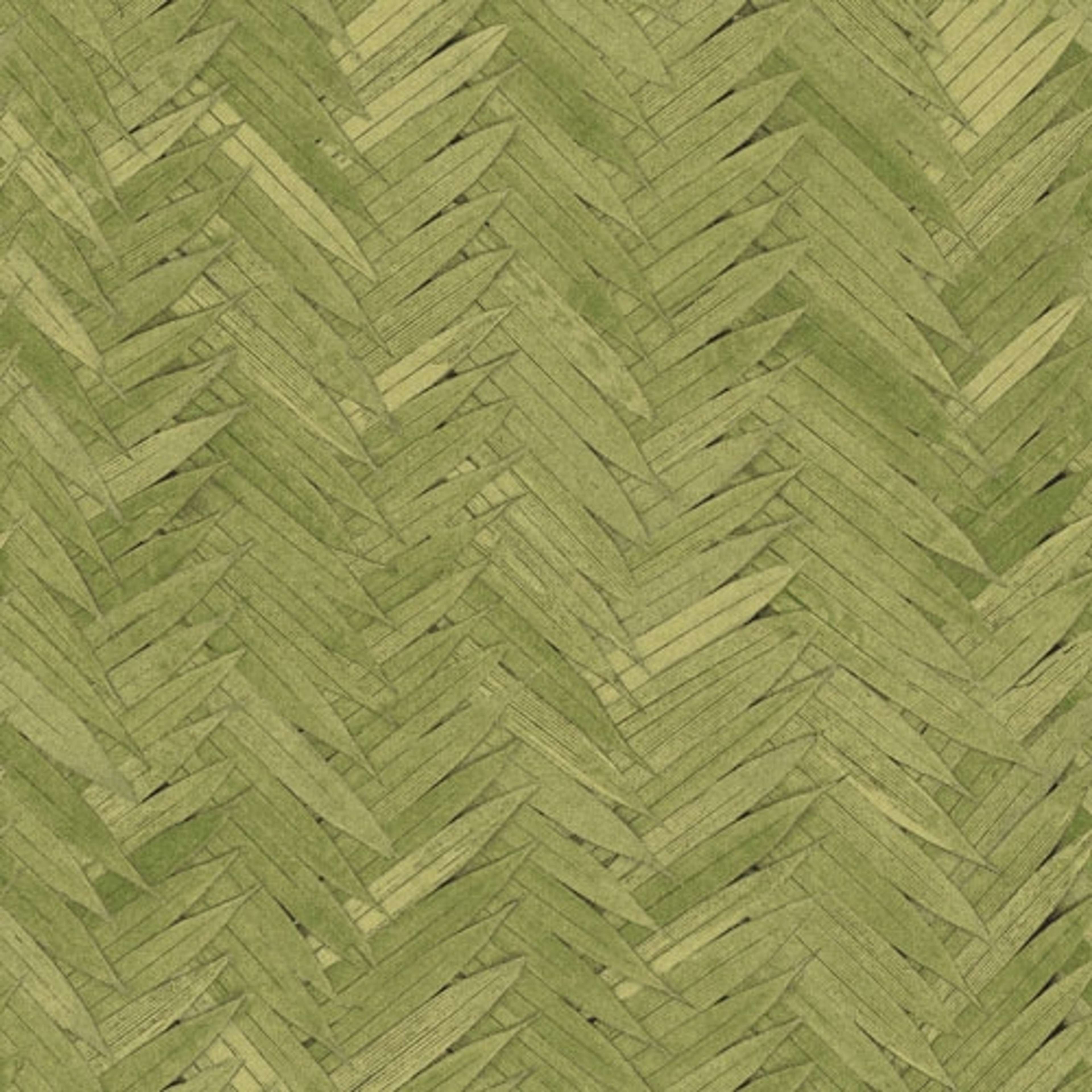Essence greenery tapet med botaniskt mönster i grön. Från kollektionen lotus. Nonwoven-material med förskjuten passning.