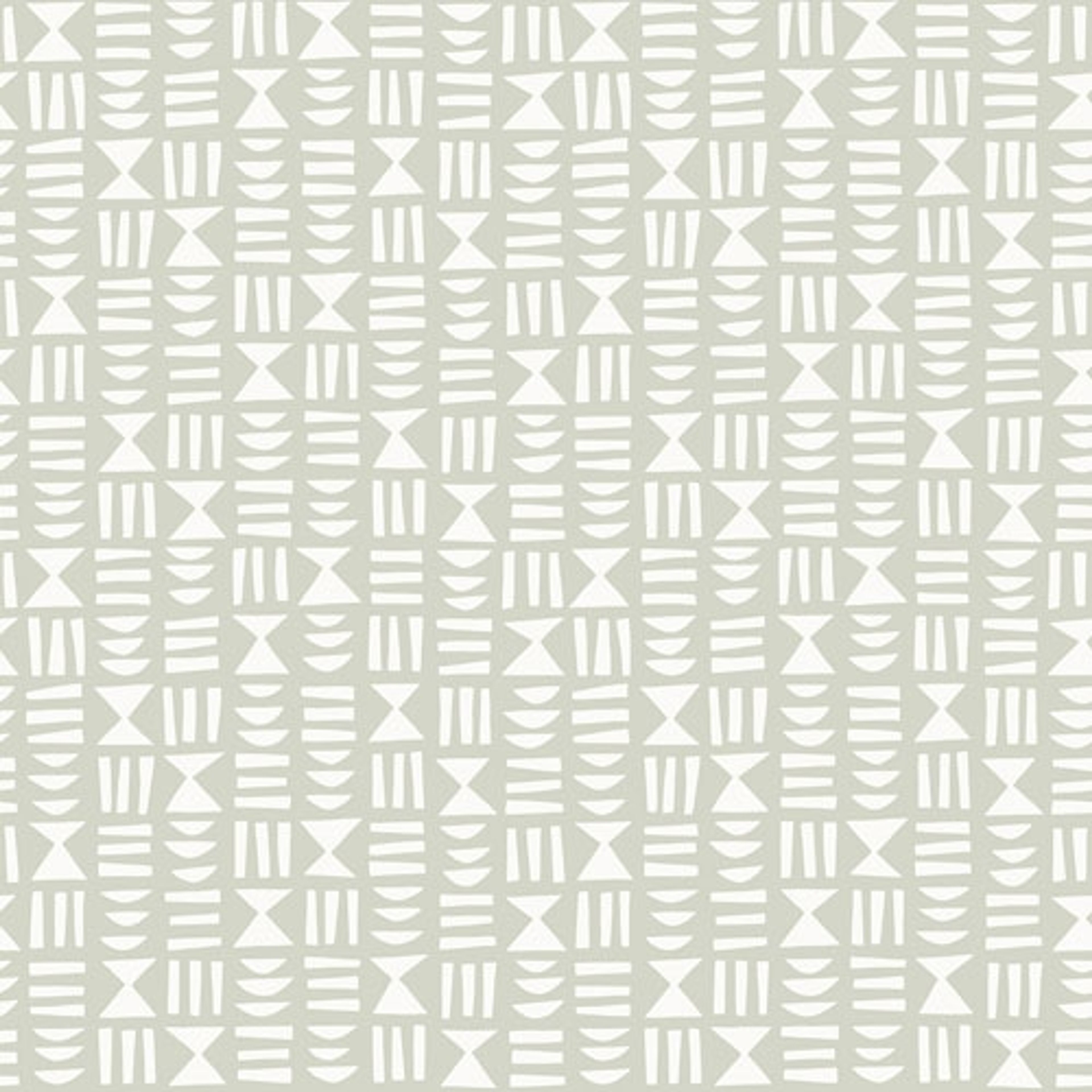 Heiroglyph Papyrus tapet från Midbec med grafiskt, retro mönster i grå. Från kollektionen Kinfolk. Nonwoven-material med rak passning.