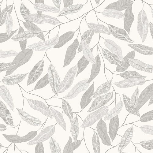 Florian tapet med botaniskt mönster i beige. Från kollektionen skogsgläntan. Nonwoven-material med förskjuten passning. Passar i vardagsrum, sovrum och matsal.