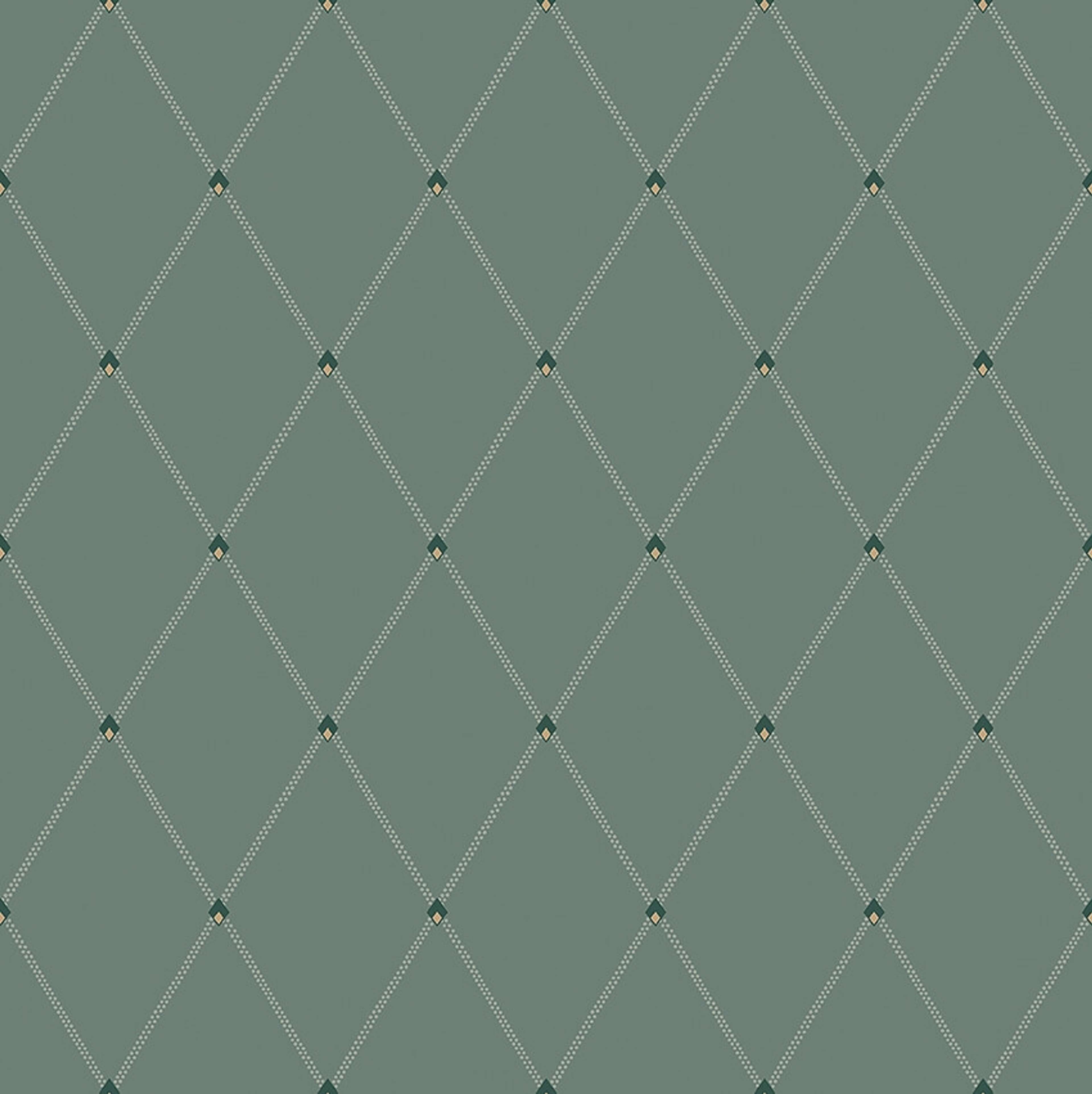 Fredrik tapet med trellis mönster i grå och grön. Från kollektionen timeless traditions. Nonwoven-material med rak passning.
