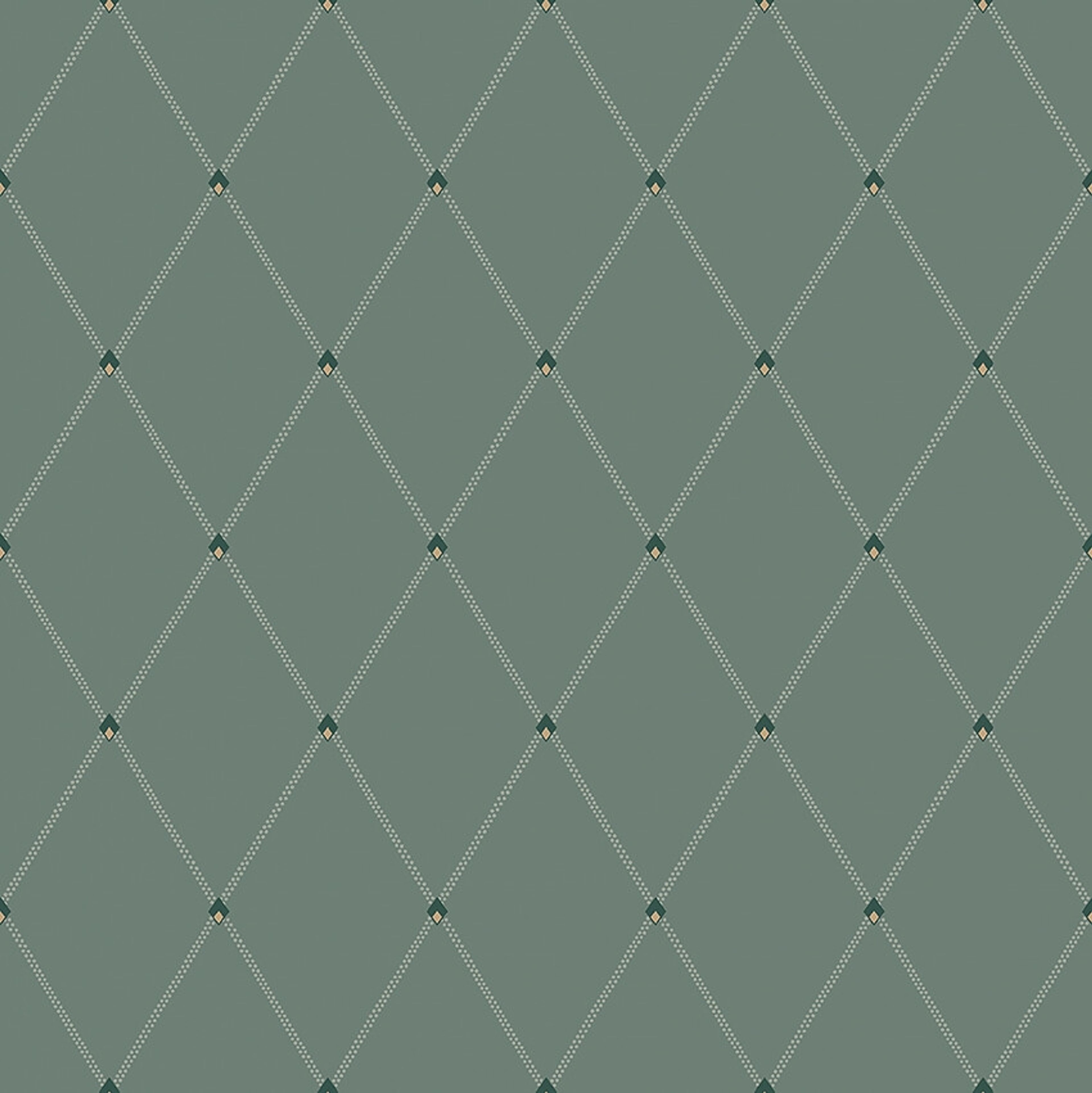 Fredrik tapet med trellis mönster i grå och grön. Från kollektionen timeless traditions. Nonwoven-material med rak passning.