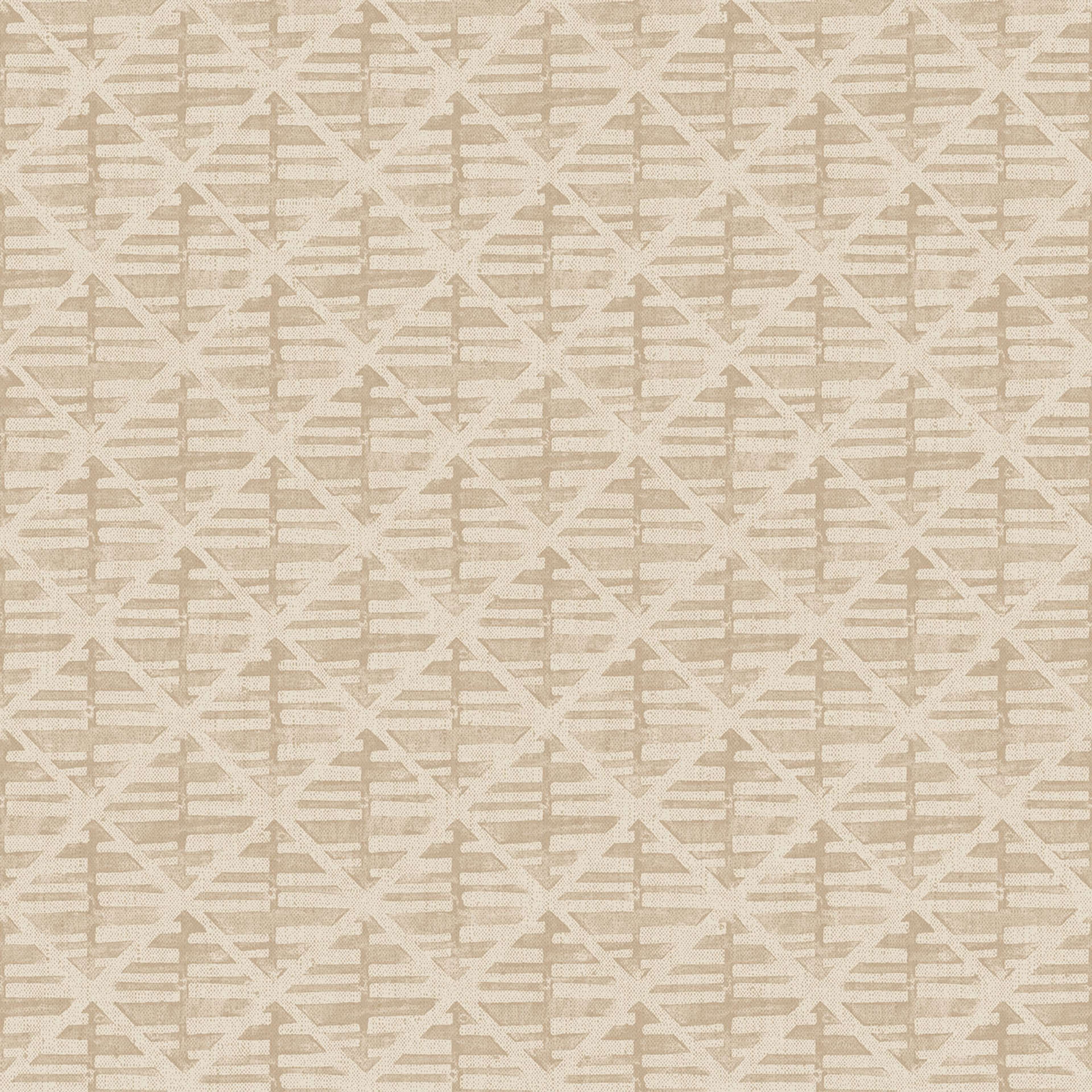 Block Print tapet i brun tapet med rutigt mönster i brun. Från kollektionen bazaar. Nonwoven-material med rak passning. Passar i vardagsrum och matsal.