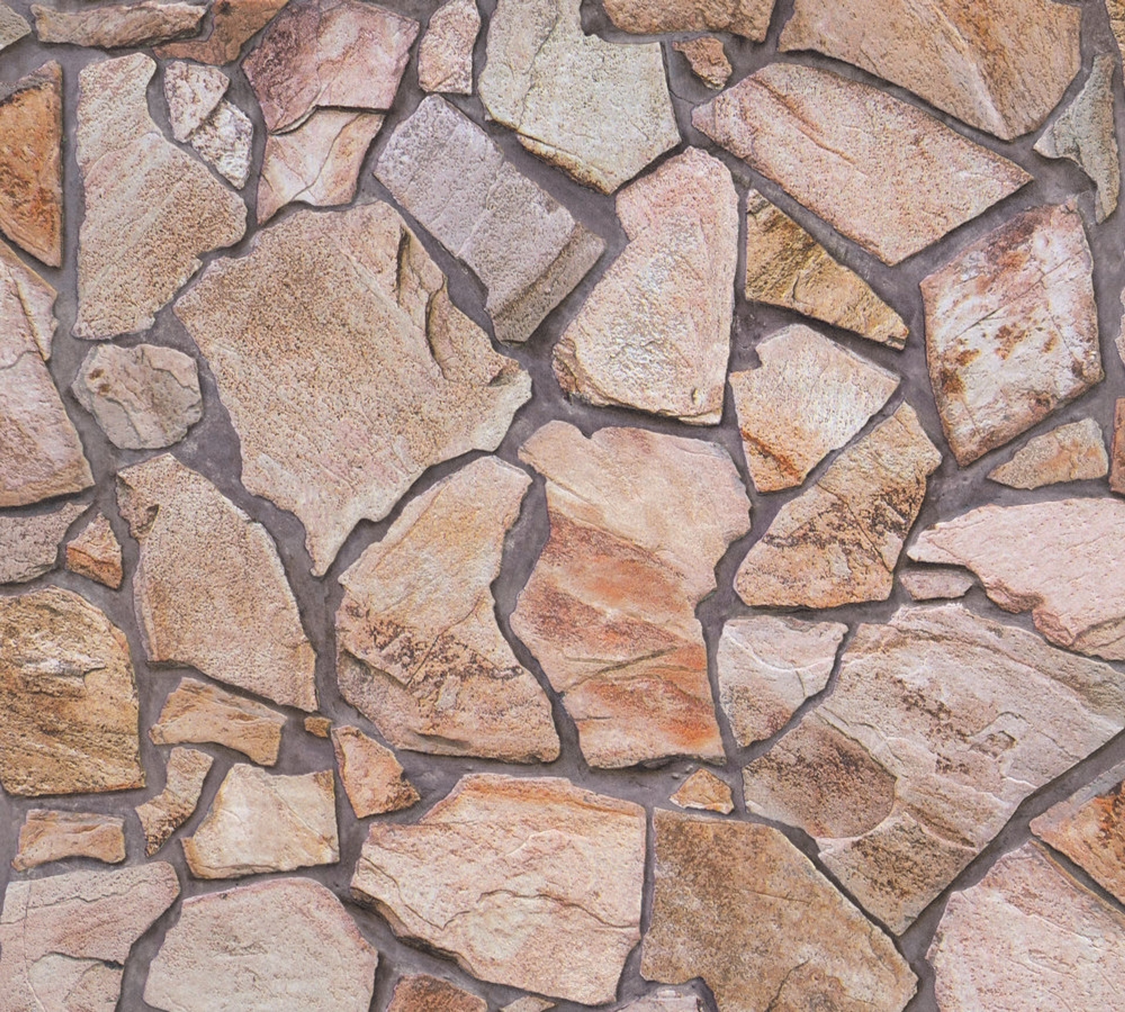 Stacked stone, strukturtapet i brun tapet med tegelsten mönster i brun. Från kollektionen best of wood n stone 2. Nonwoven-material med förskjuten passning. Passar i vardagsrum och matsal.