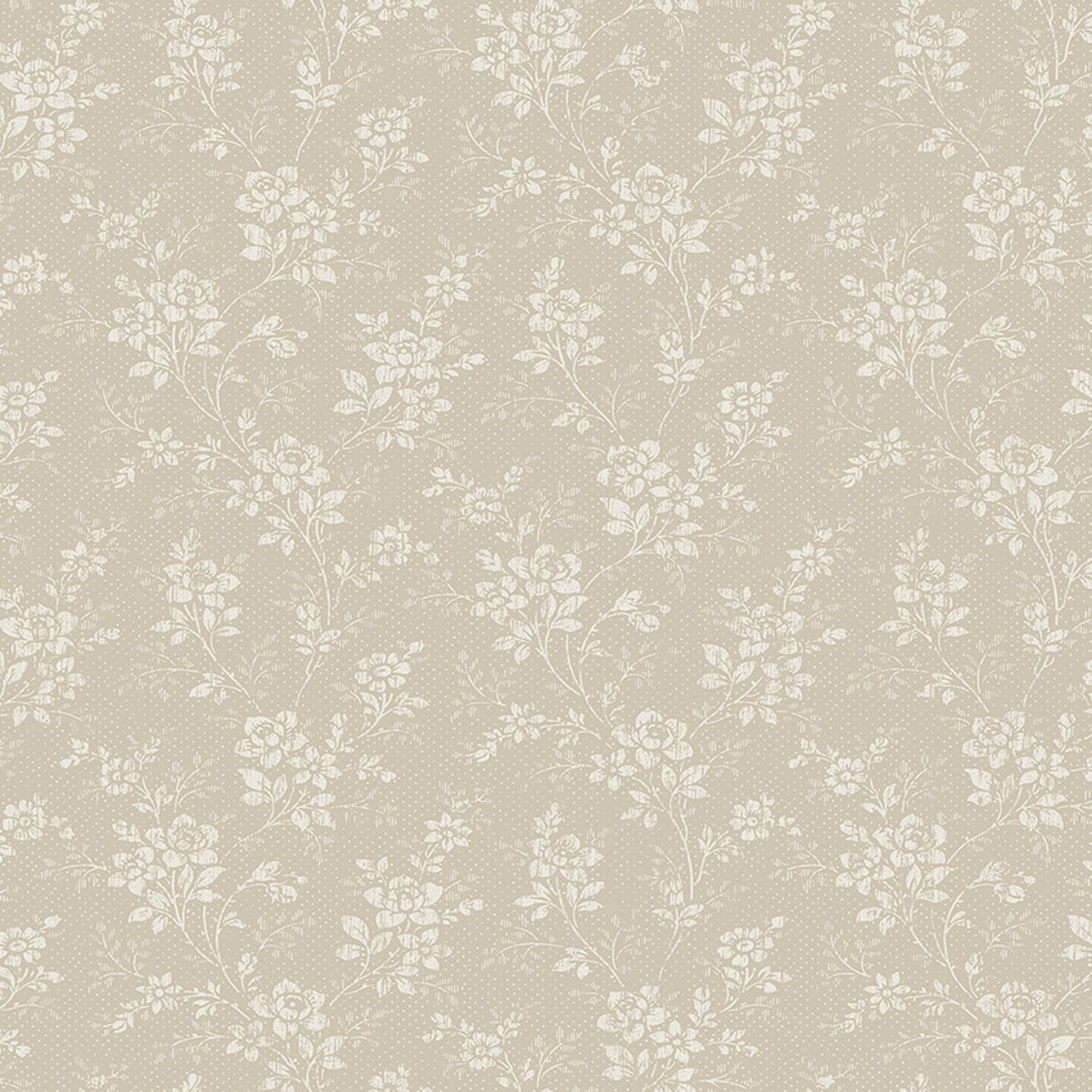 Hip Rose tapet med blommigt mönster i beige. Från kollektionen Woodland. Nonwoven-material med förskjuten passning.