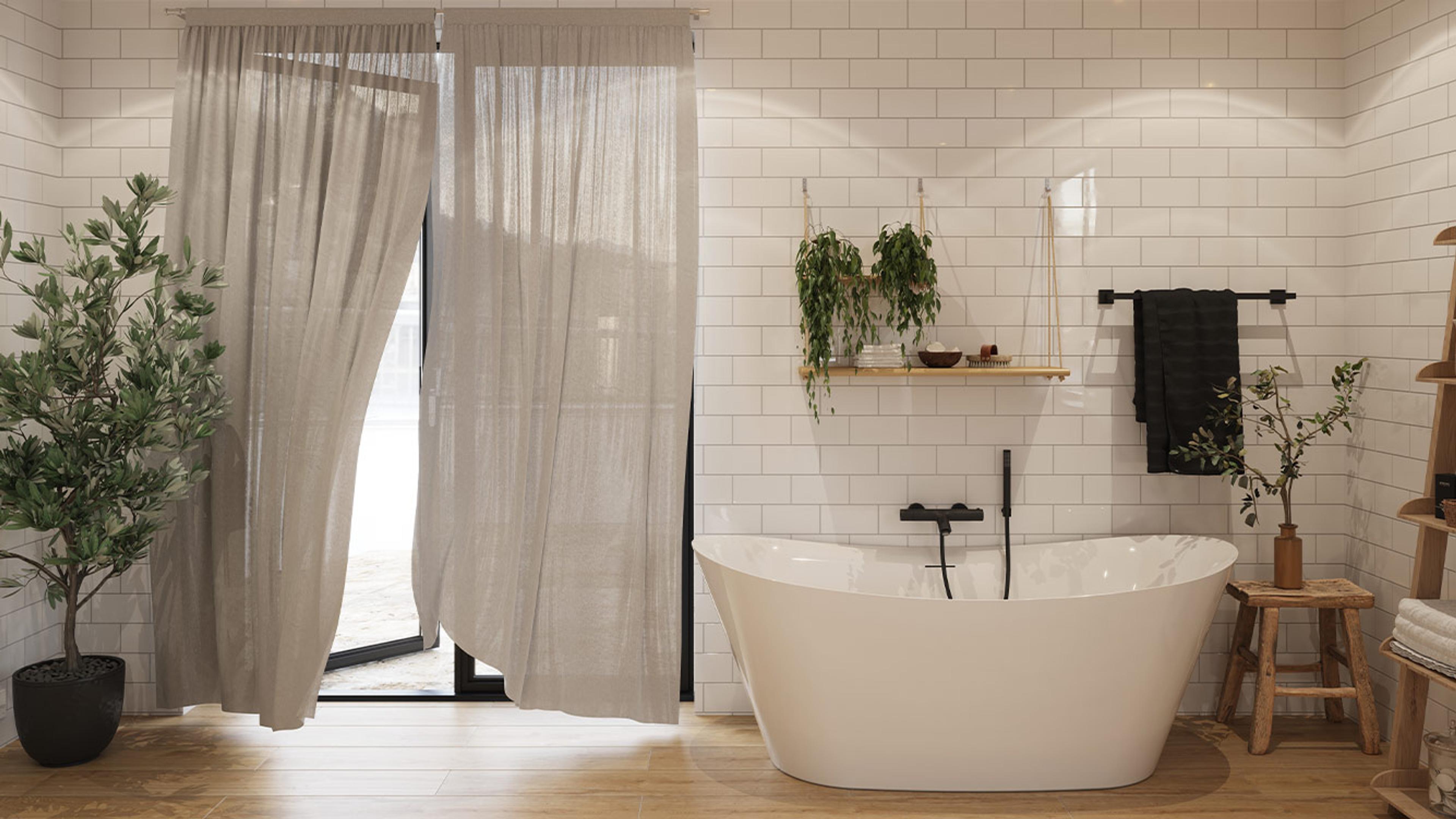 Badekaret Holviga fra VikingBad i hvit