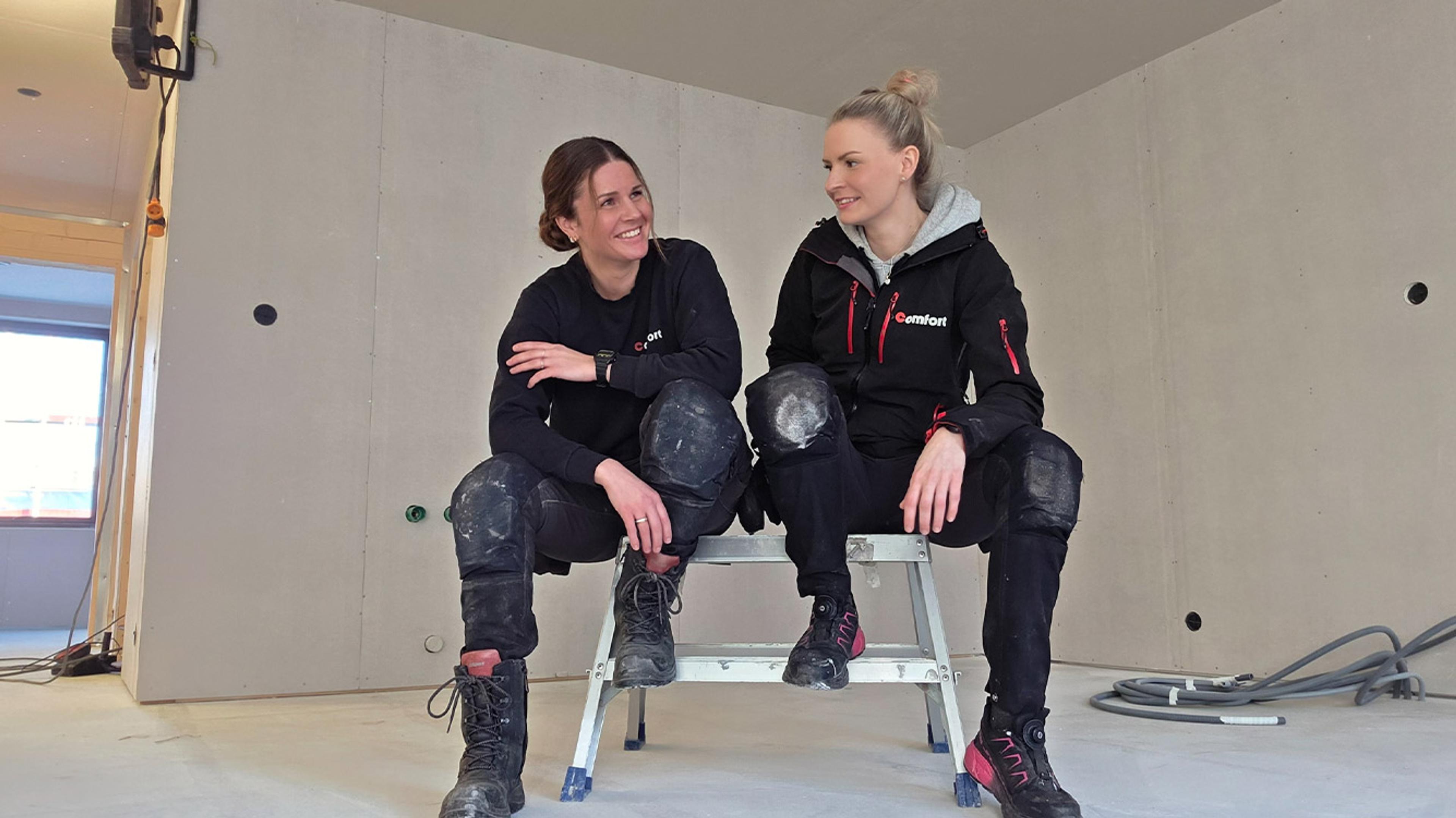 Christina og Martine fra Comfort Råholt har valg rørleggeryrket, les mer om hvorfor