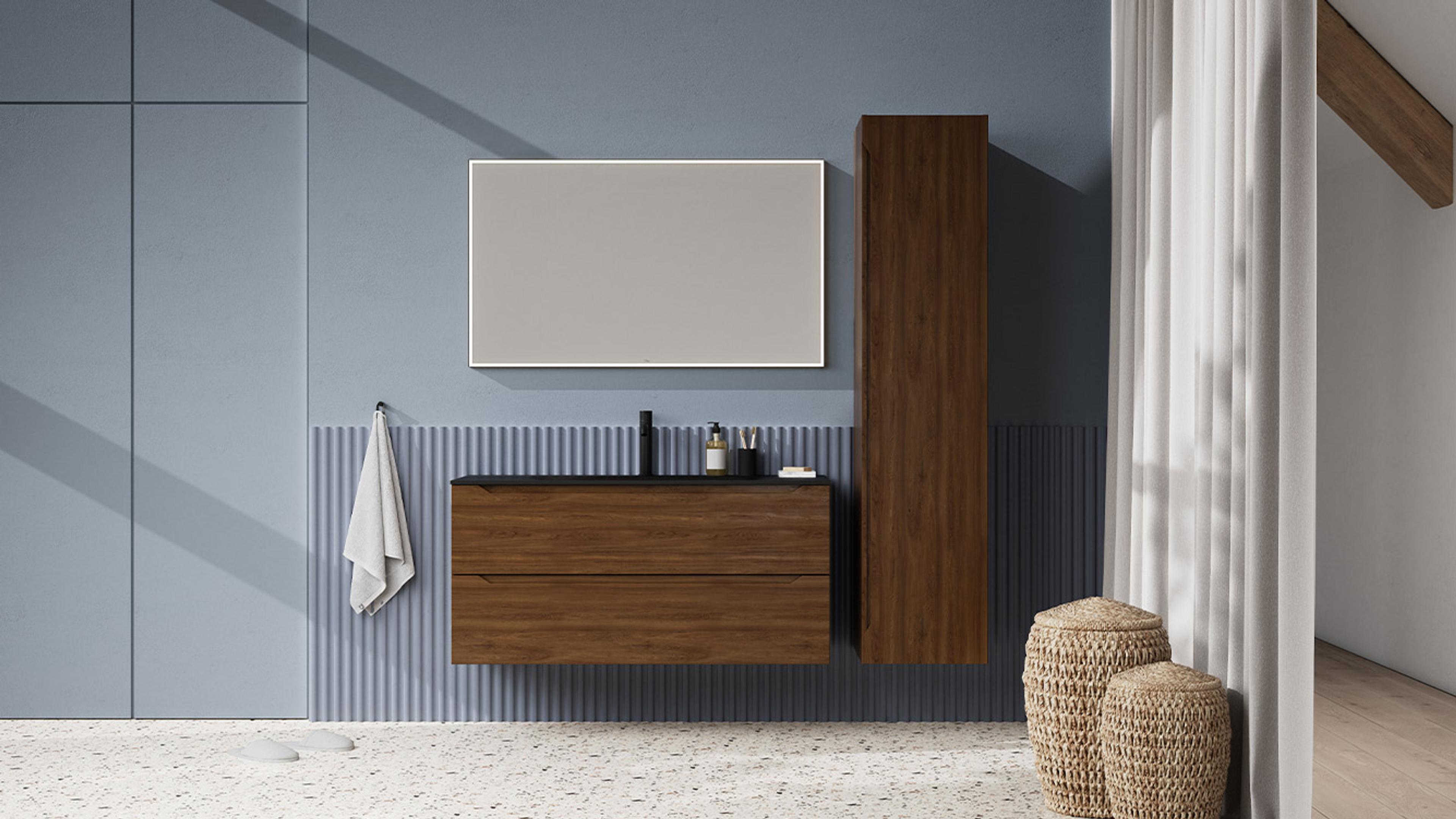 Linn Bad Emma baderomsmøbel i mørk eik 120 cm