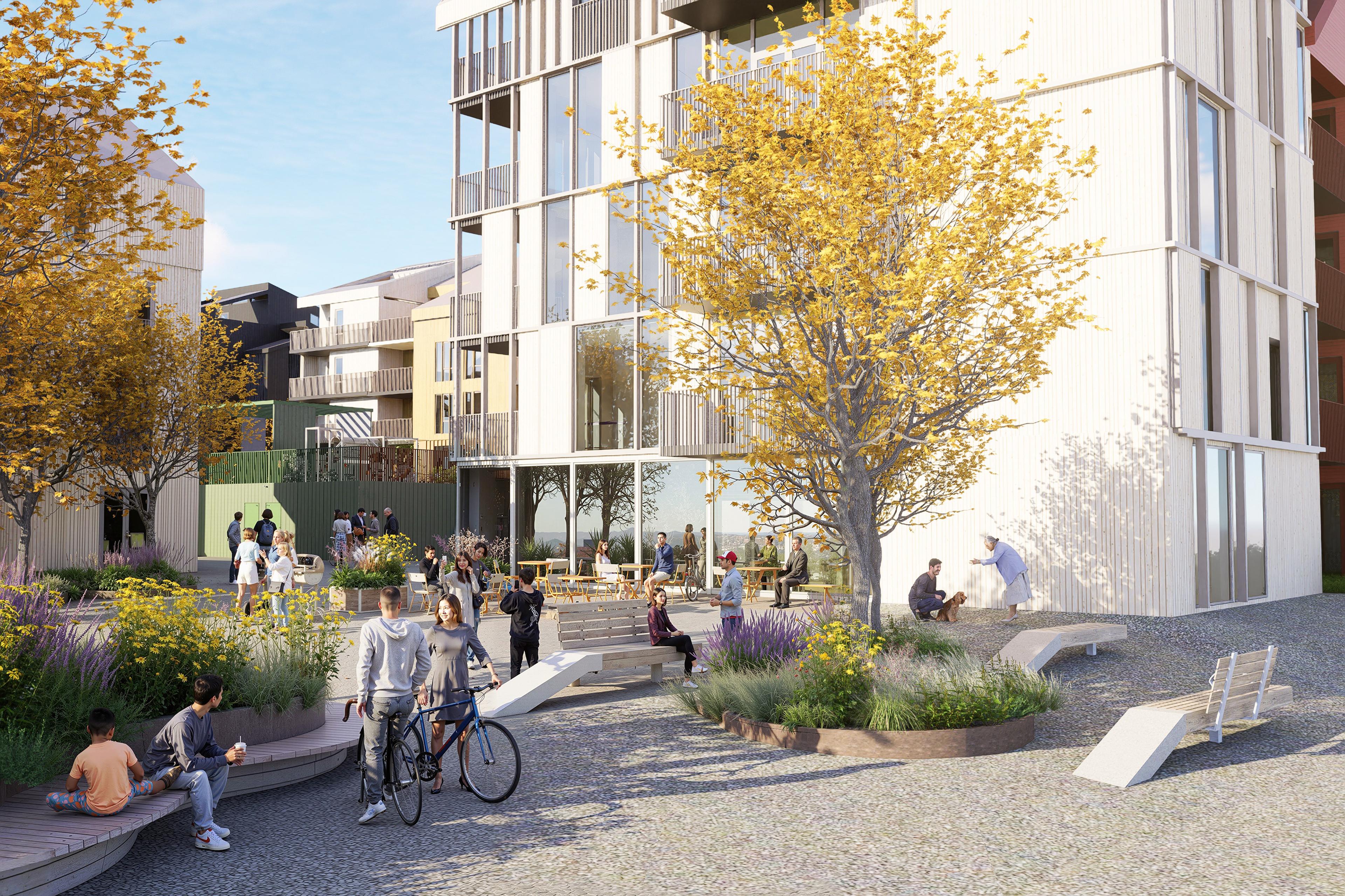 Torget ut mot sundet.