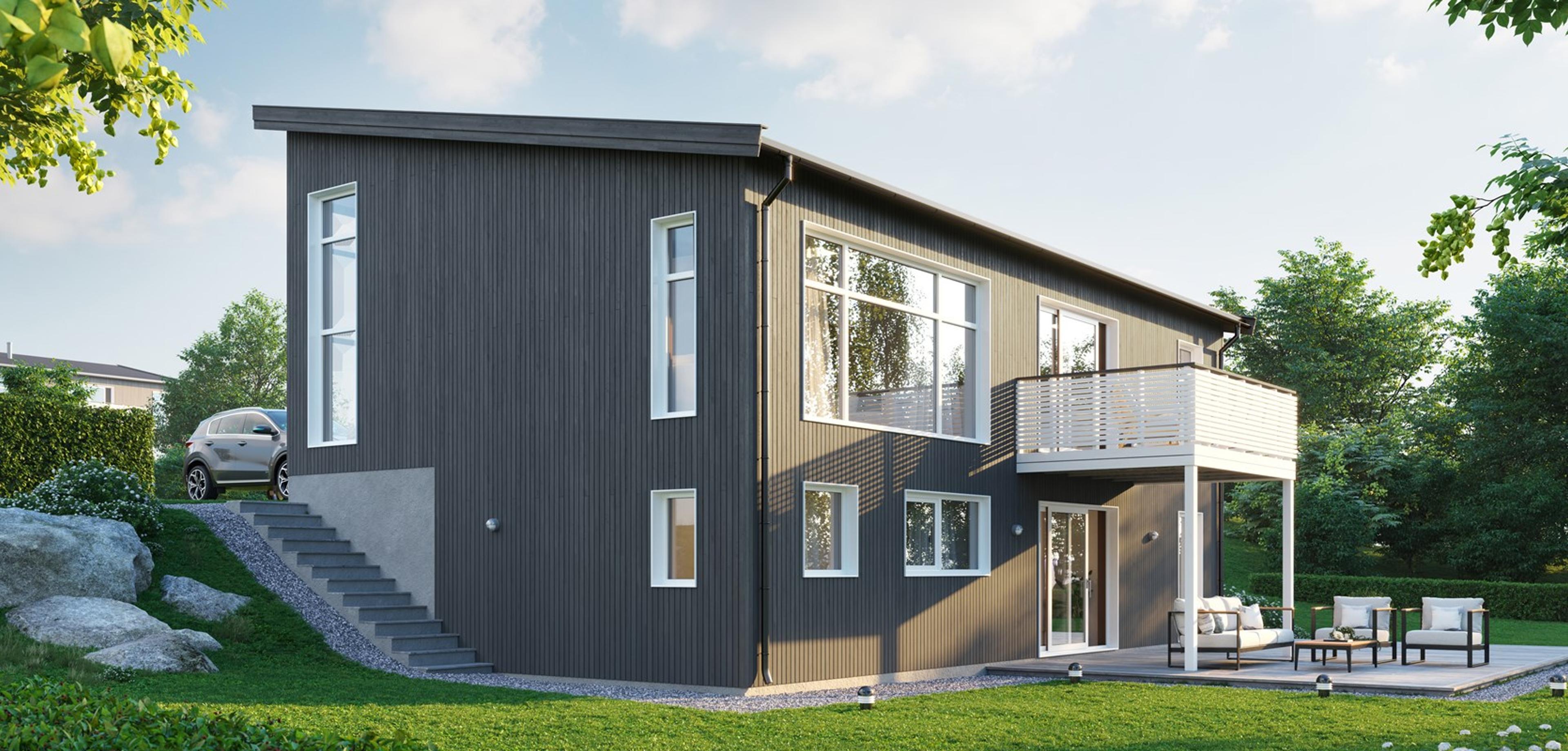 Mesterhus Hovin - En stilren og romslig bolig med to etasjer og god takhøyde