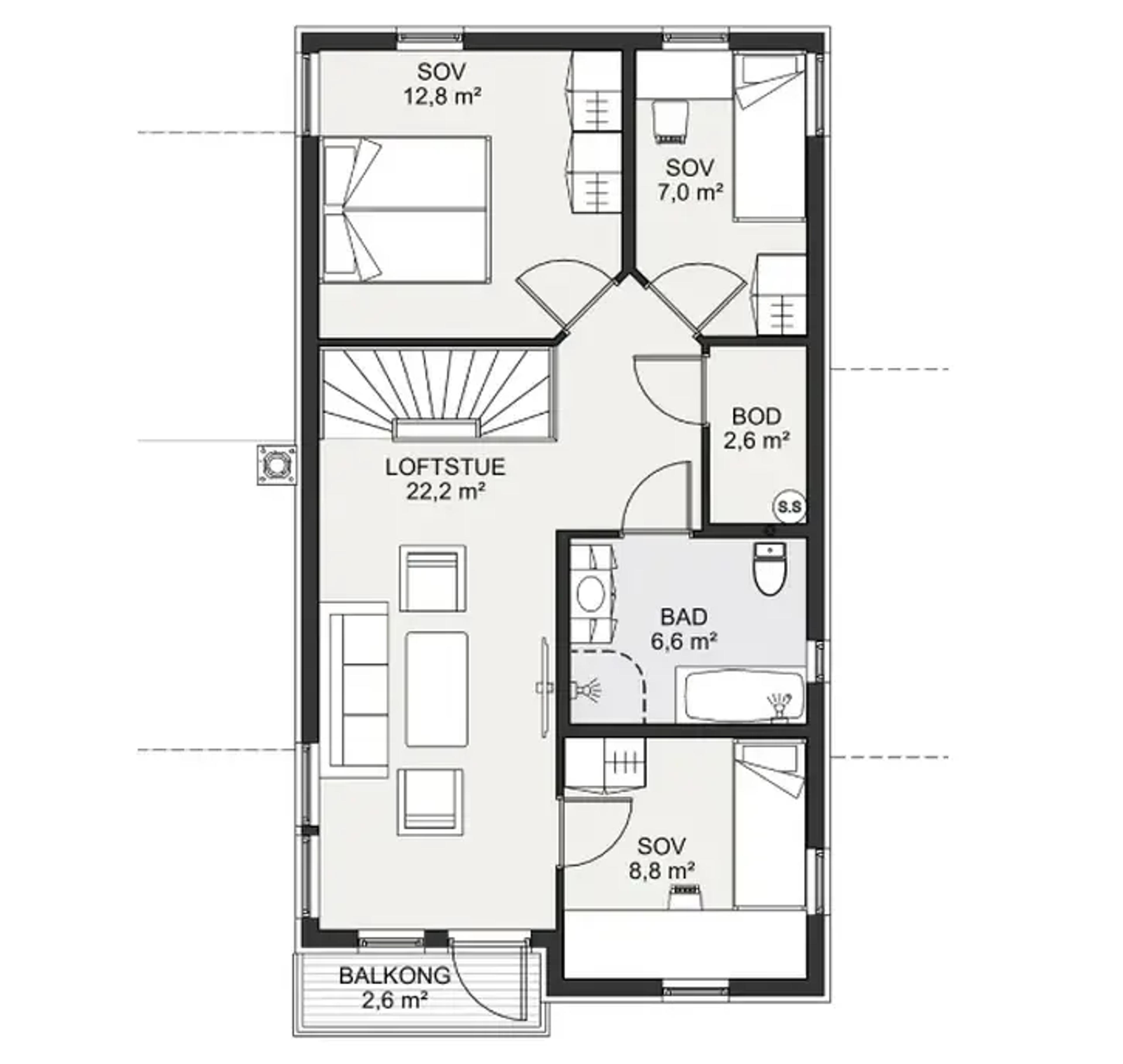 Norunn plantegning 2. etg