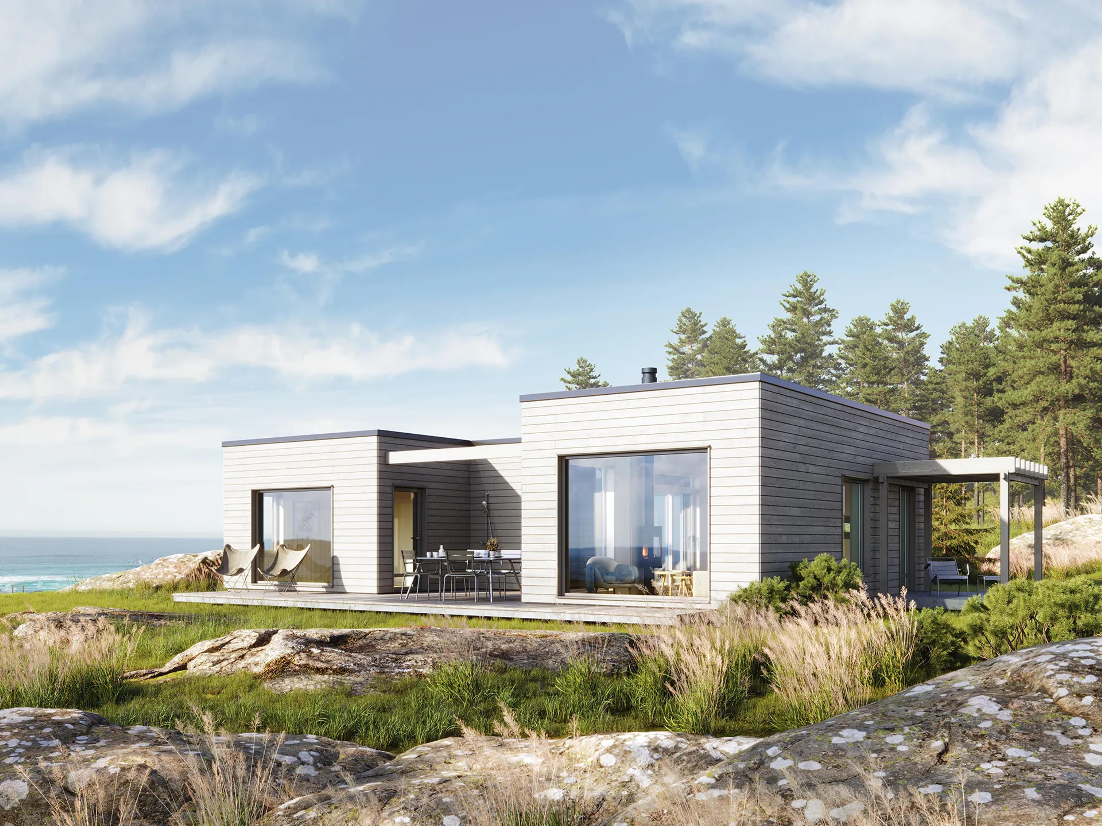 Risør - en moderne funkishytte med atrium fra Mesterhus