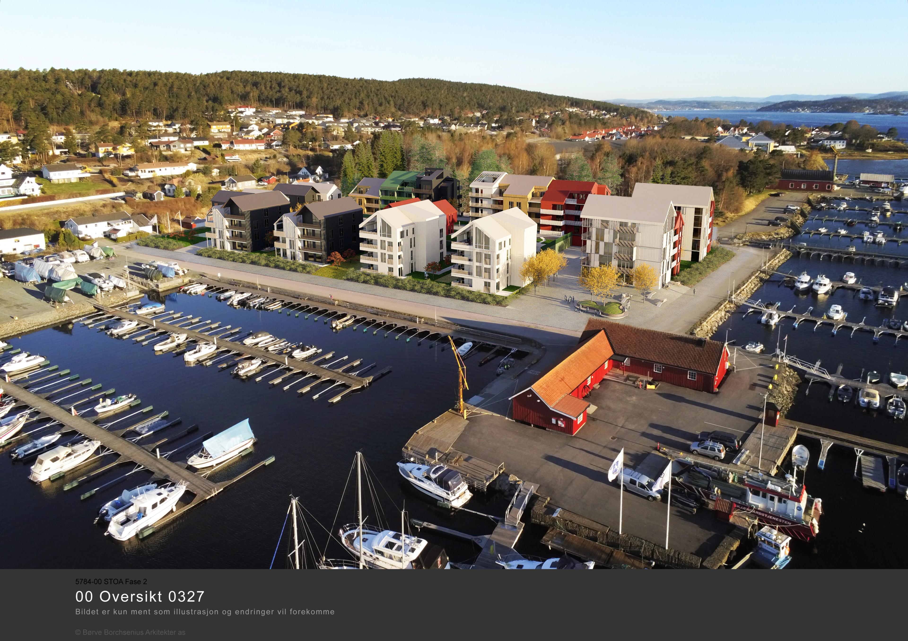 Fugleperspektiv fra sydøst.