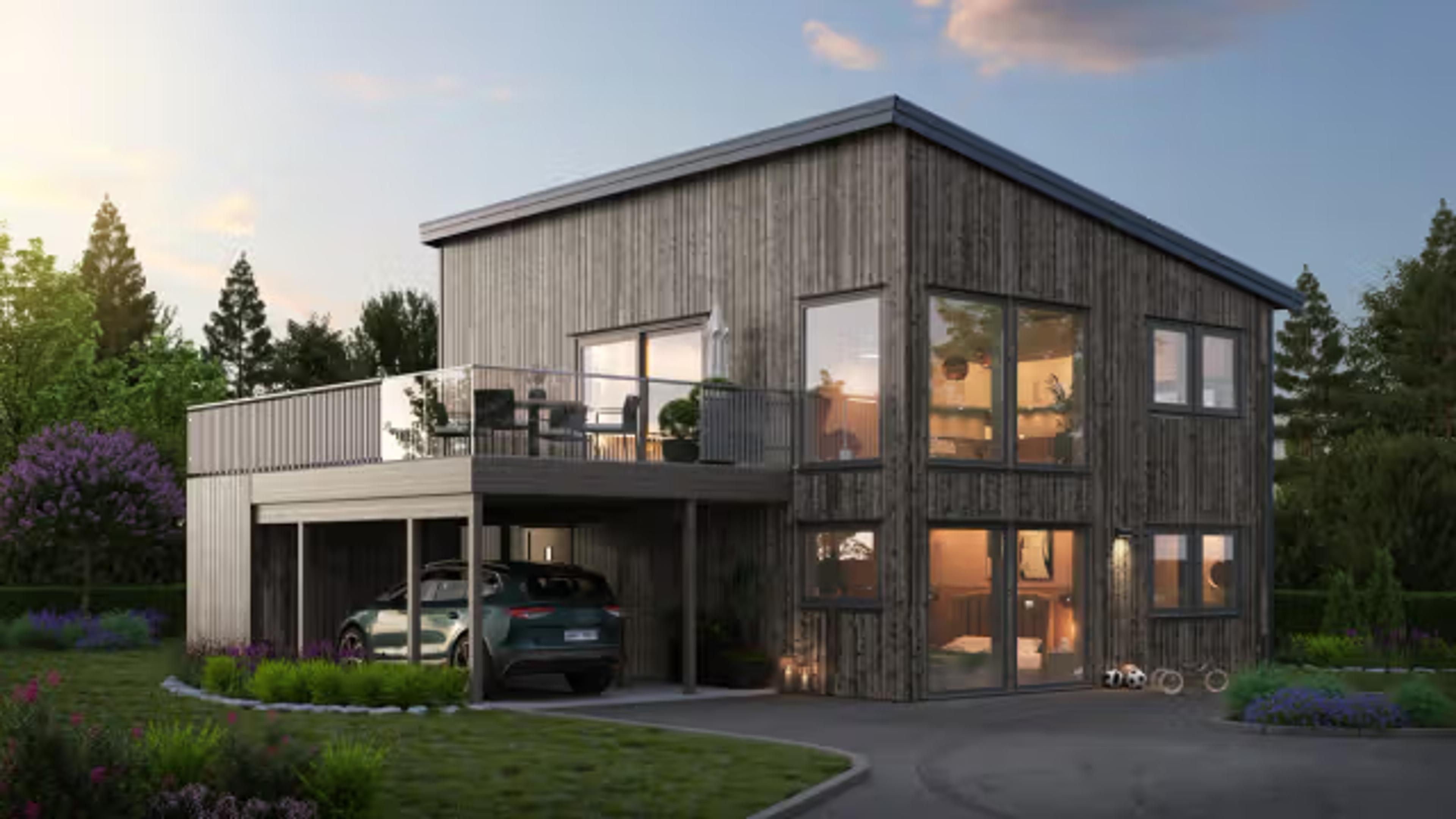 Moderne hus fra TG Bygg