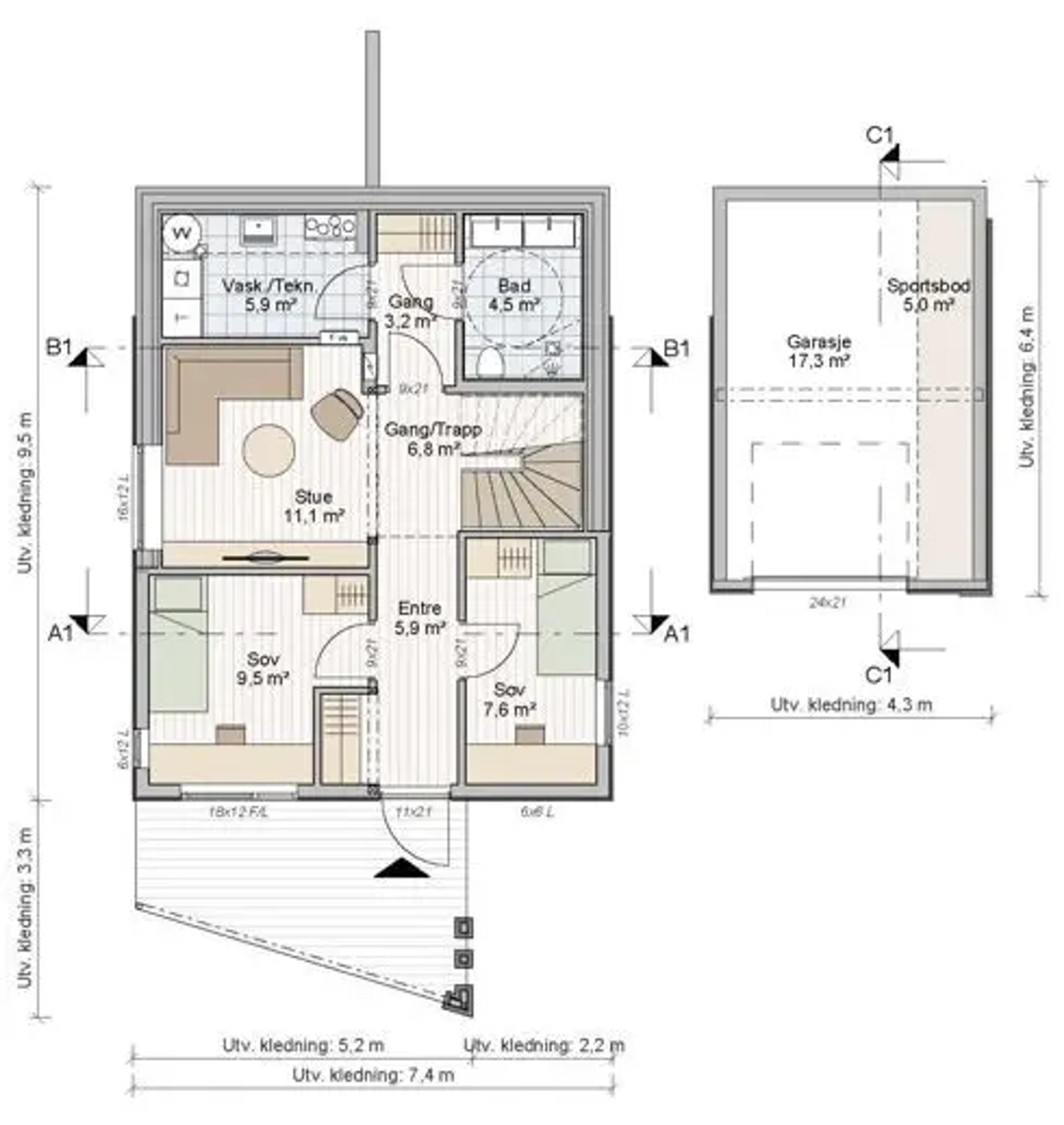 Form 3.0 plantegning U. etg