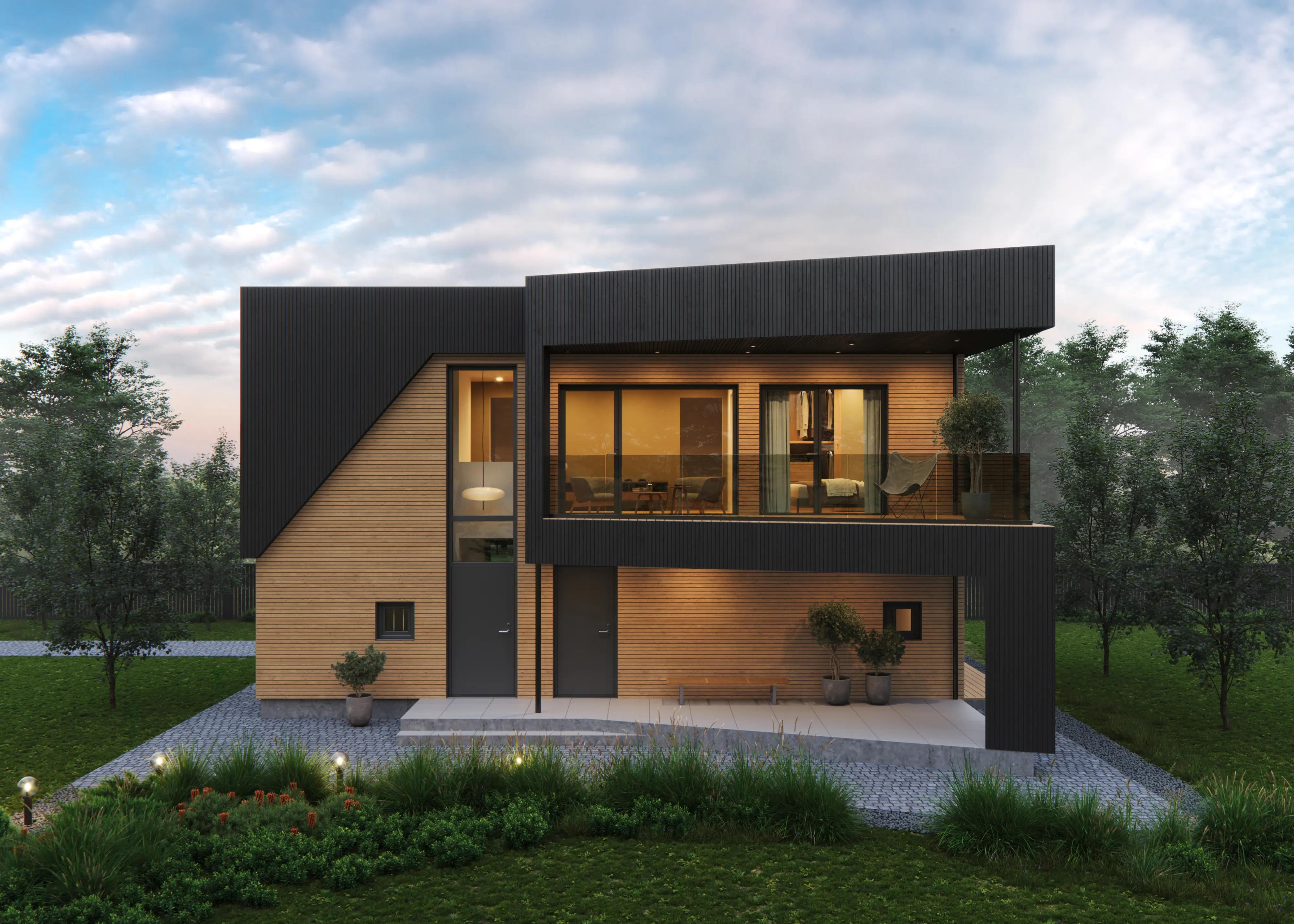 Moderne Husdesign Plantegninger M2plus | 2 Plan Villa | 200908.01