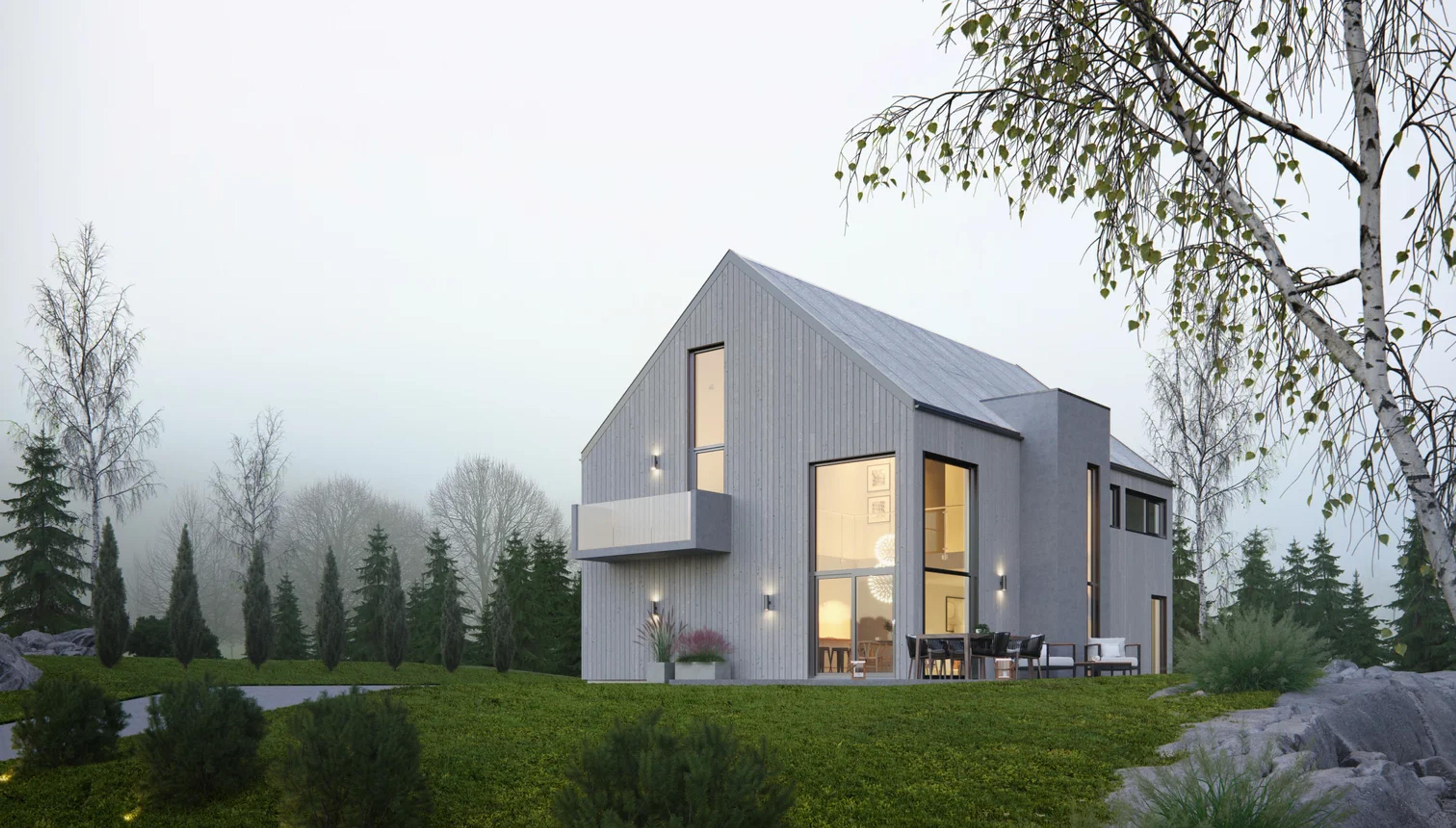 Moderne hus fra Mesterhus