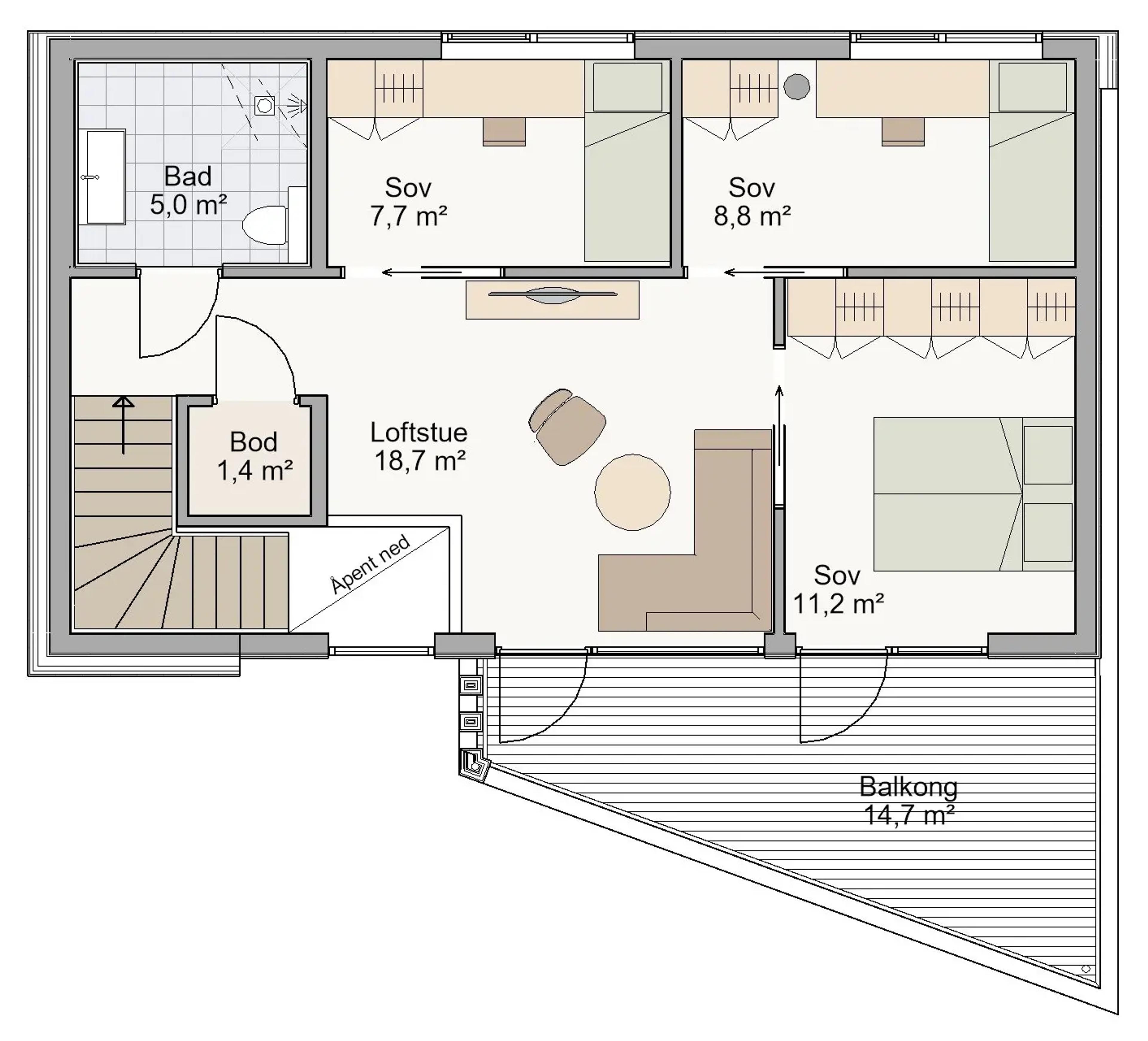 Form 2.0 plantegning 2. etg