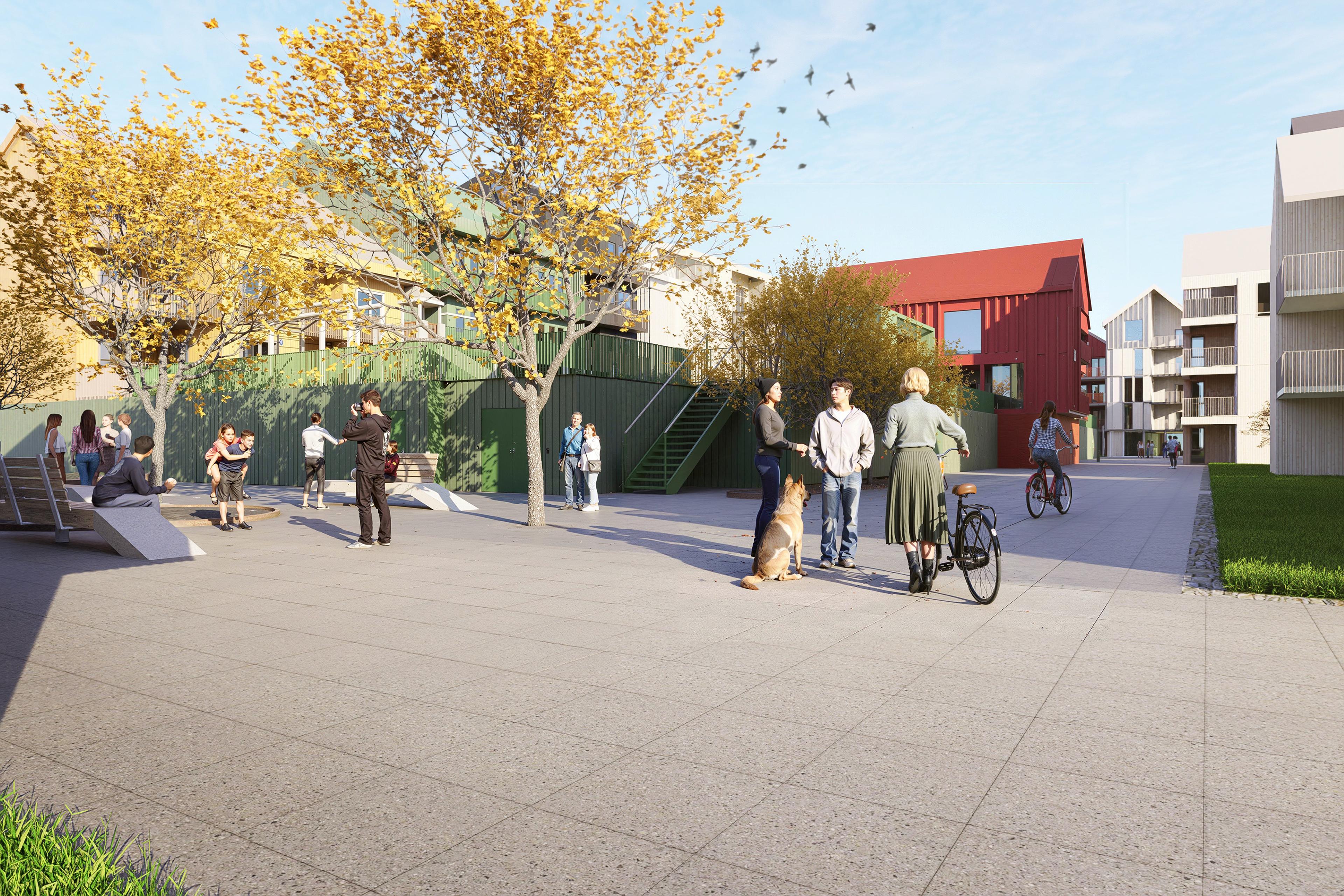 Uterom og passasje gjennom prosjektet.