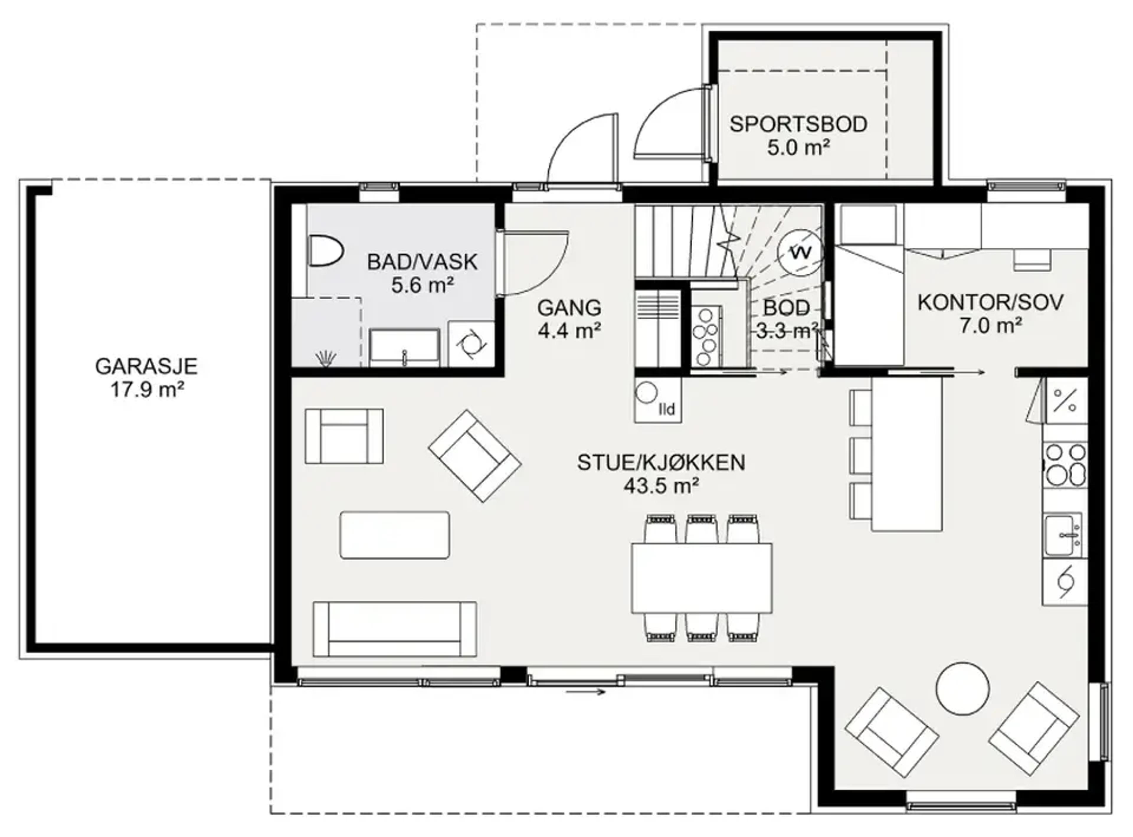 Drøbak plantegning 1. etg