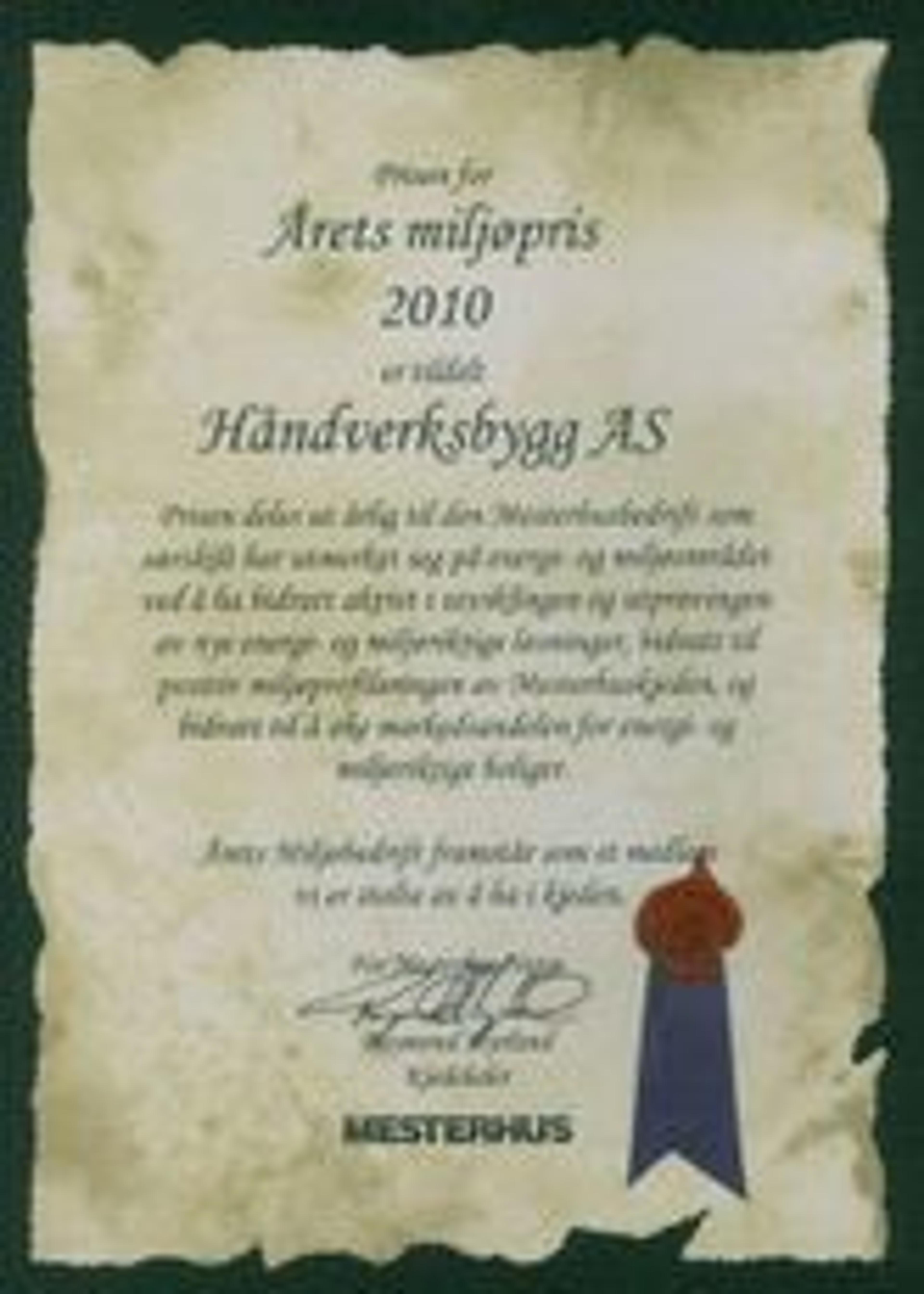 Årets miljøpris 2010