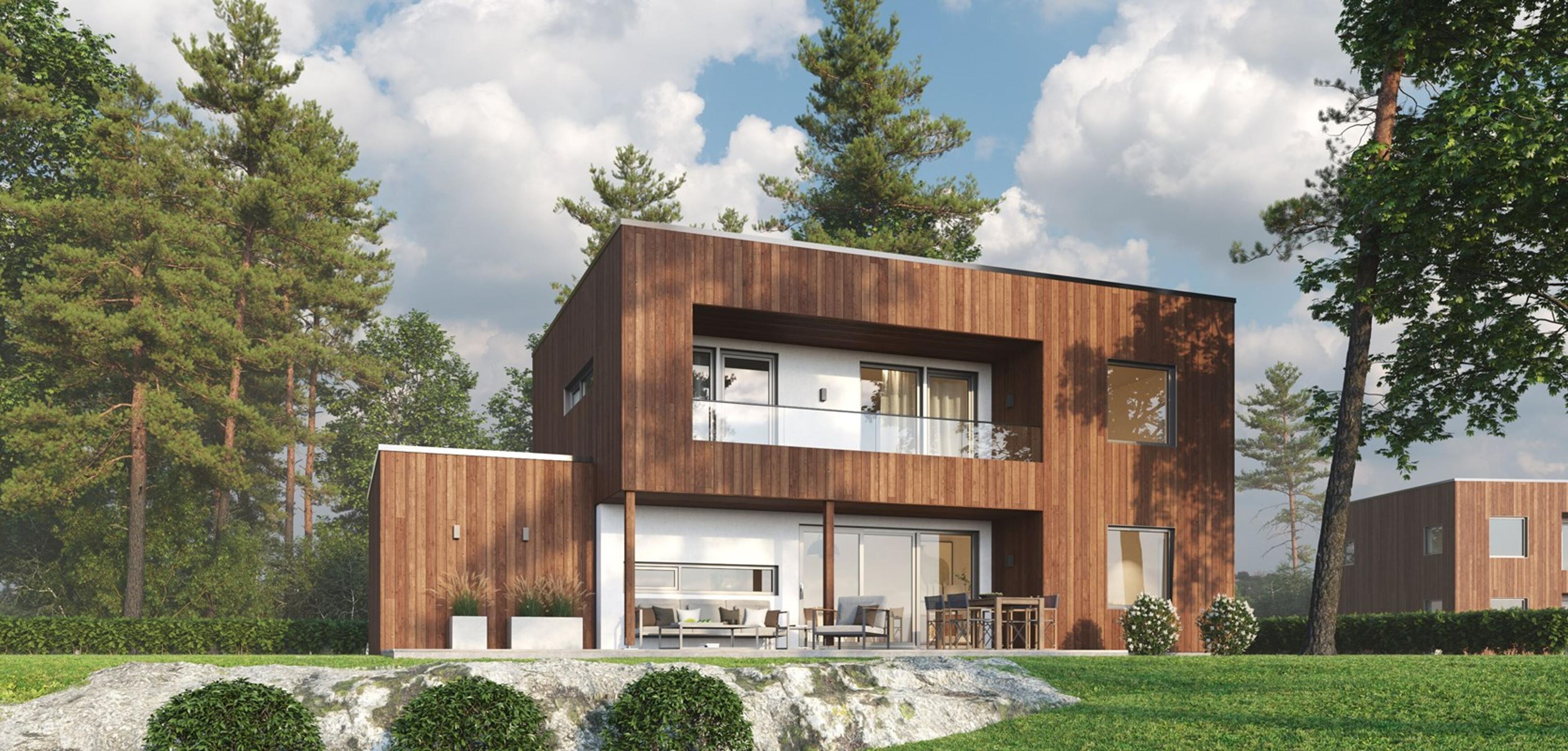 Mesterhus Drøbak - dette huset har en enkel, ren og moderne fasade.