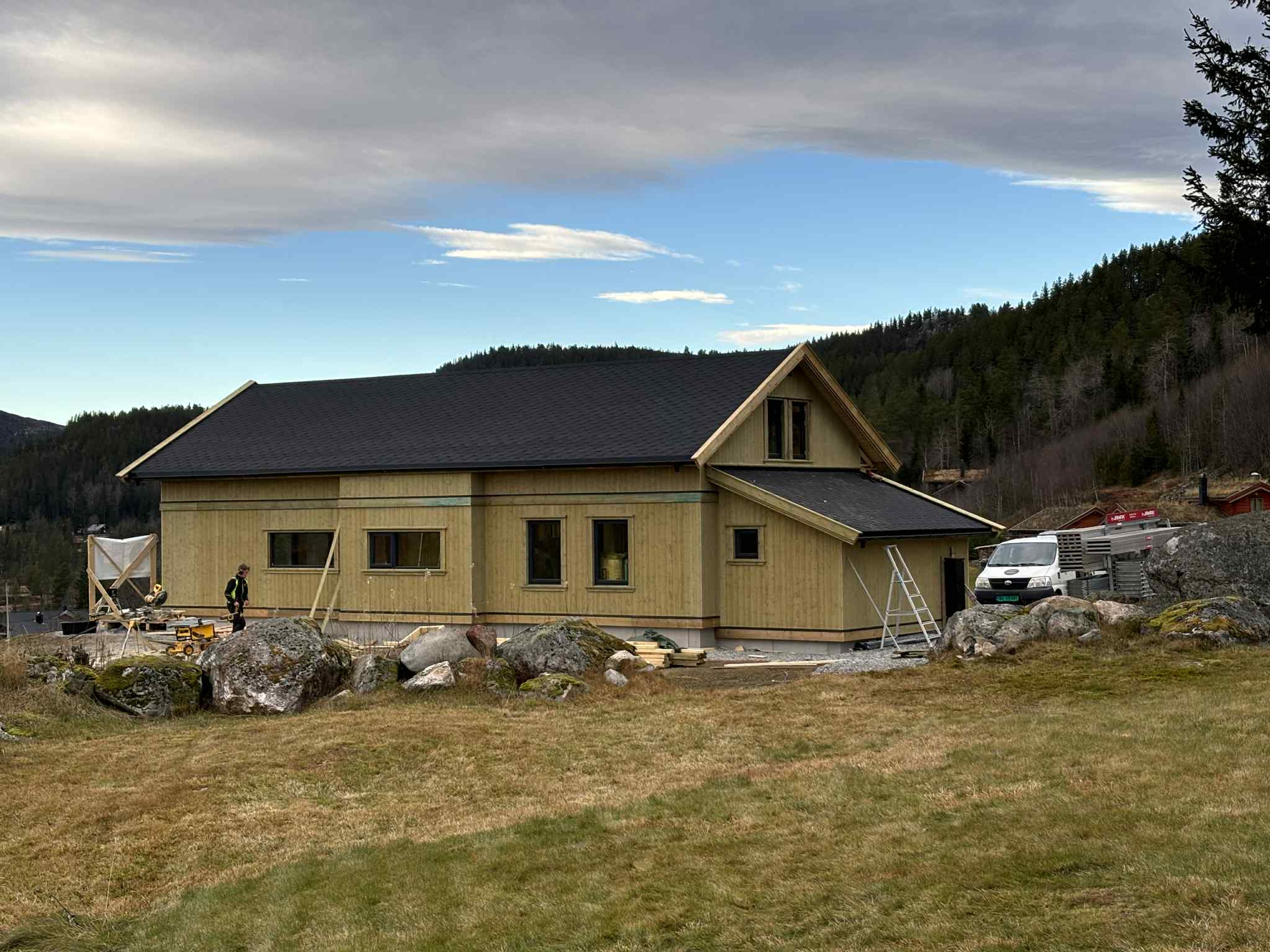 Hytte under oppsetting