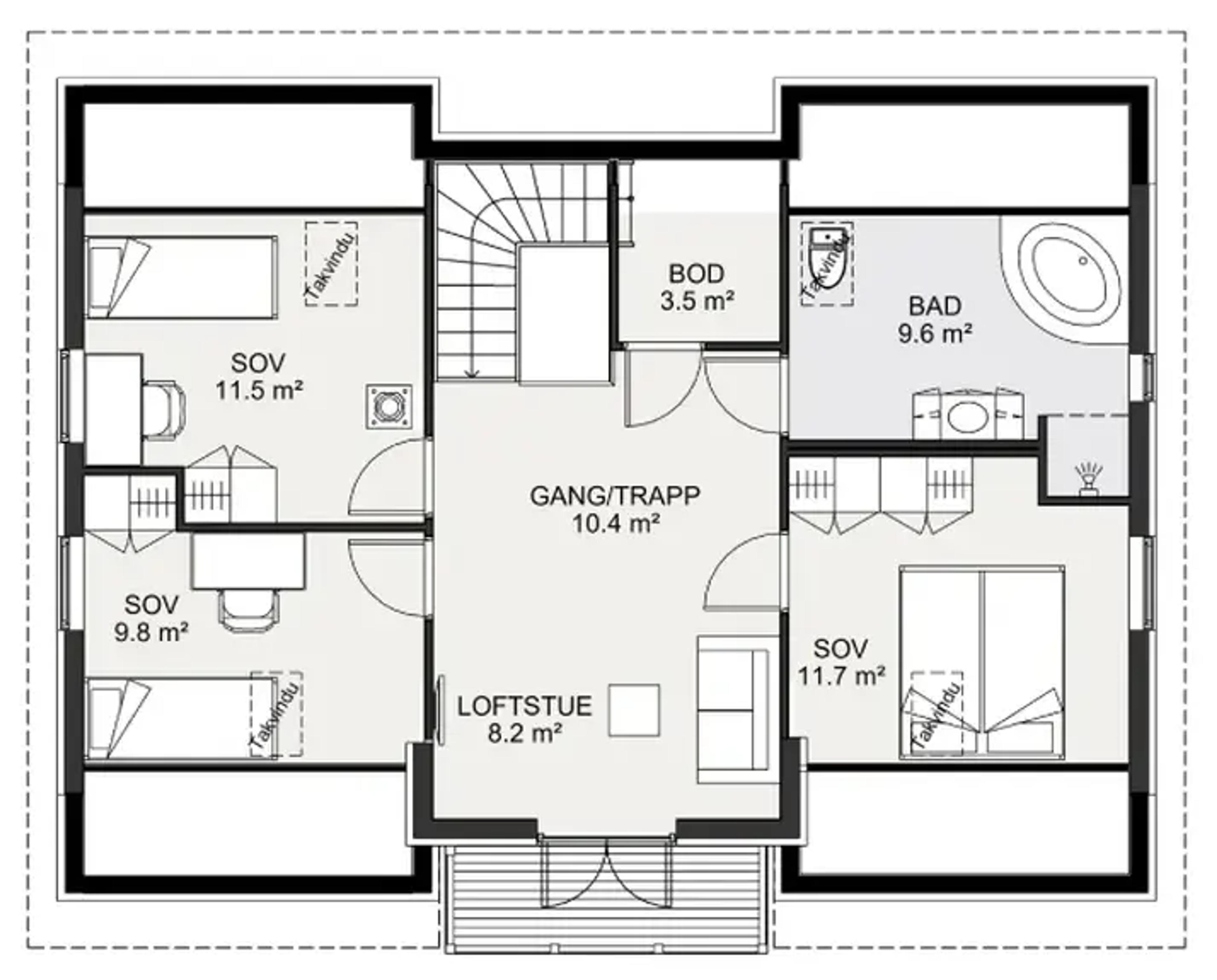 Ninni plantegning 2. etg
