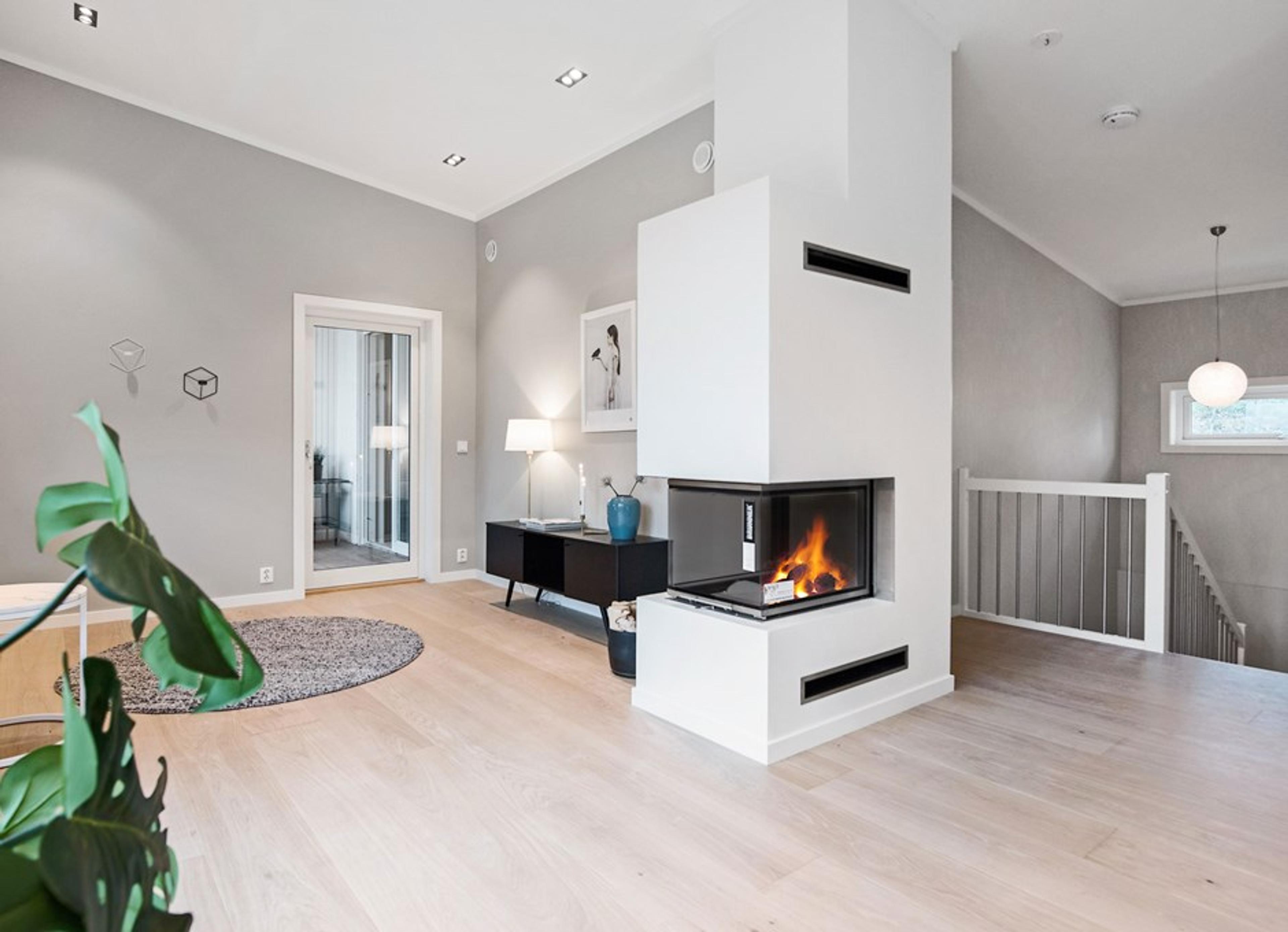 Stort allrom på øvre plan i huset.