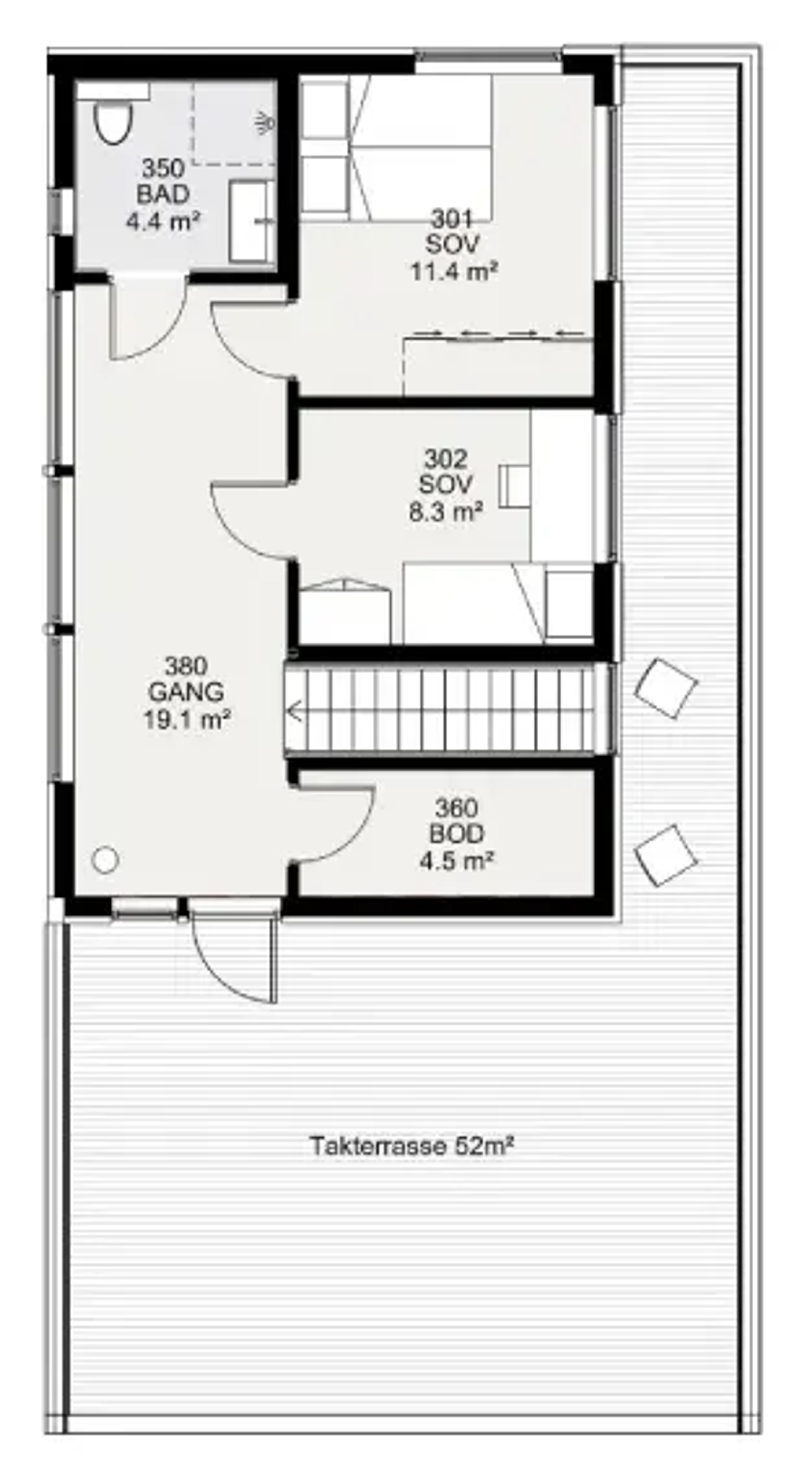 Slettnes plantegning 2. etg